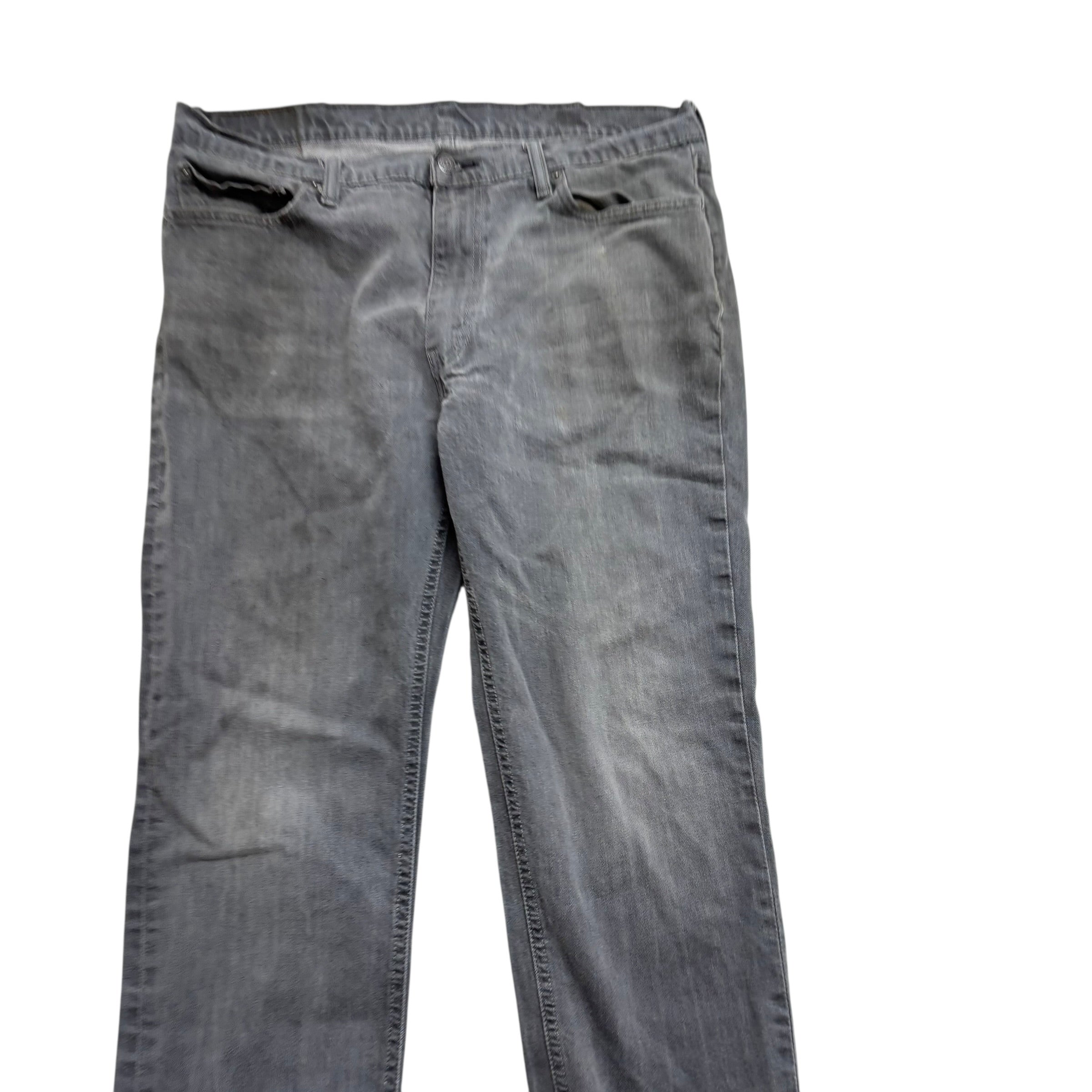 Levis 541 Jeans W38 L31 Mens Grey Athletic Tapered Fit Stretch Denim (F)