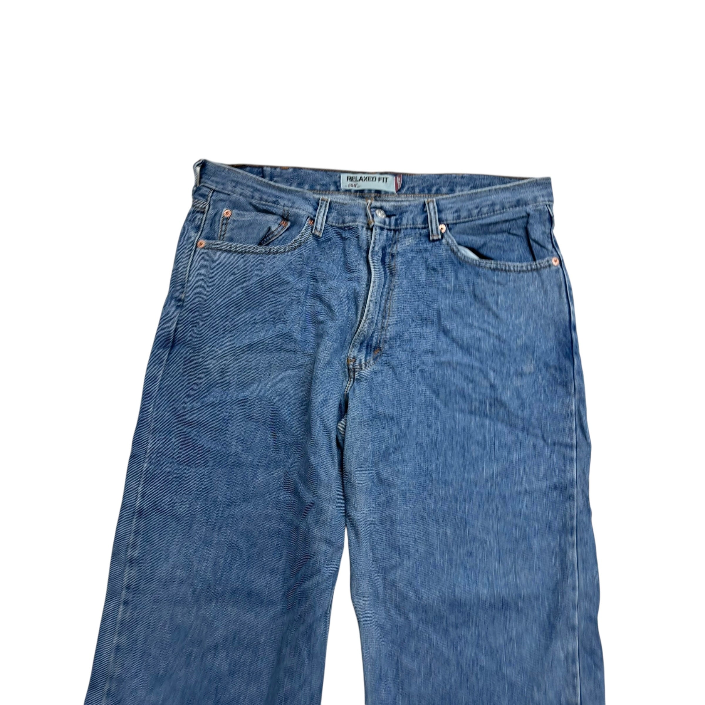 Levis 550 Jeans W38 L32 Mens Mid Blue Baggy Relaxed Straight Vintage Denim (E)