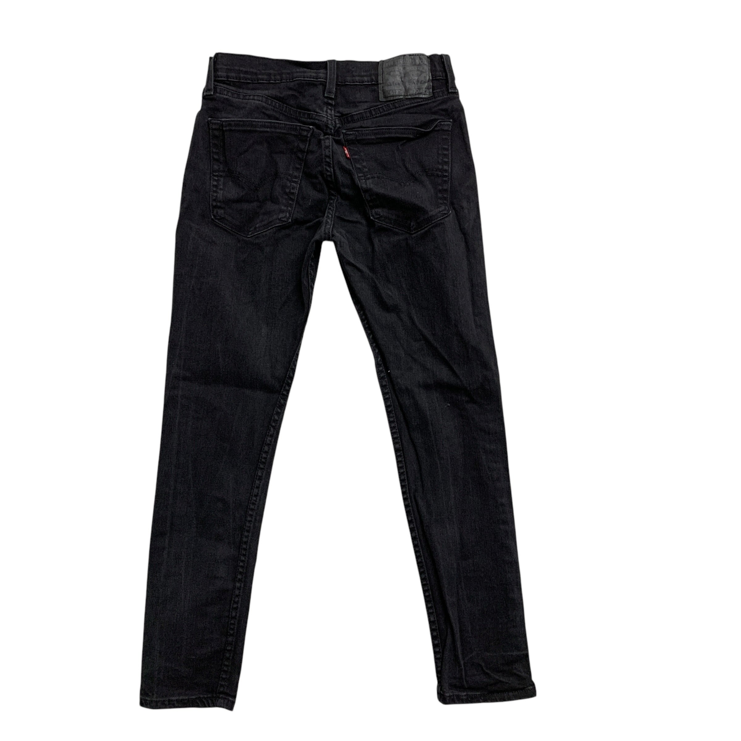 Levis 512 Jeans W29 L28 Mens Black Slim Tapered Fit Stretch Denim