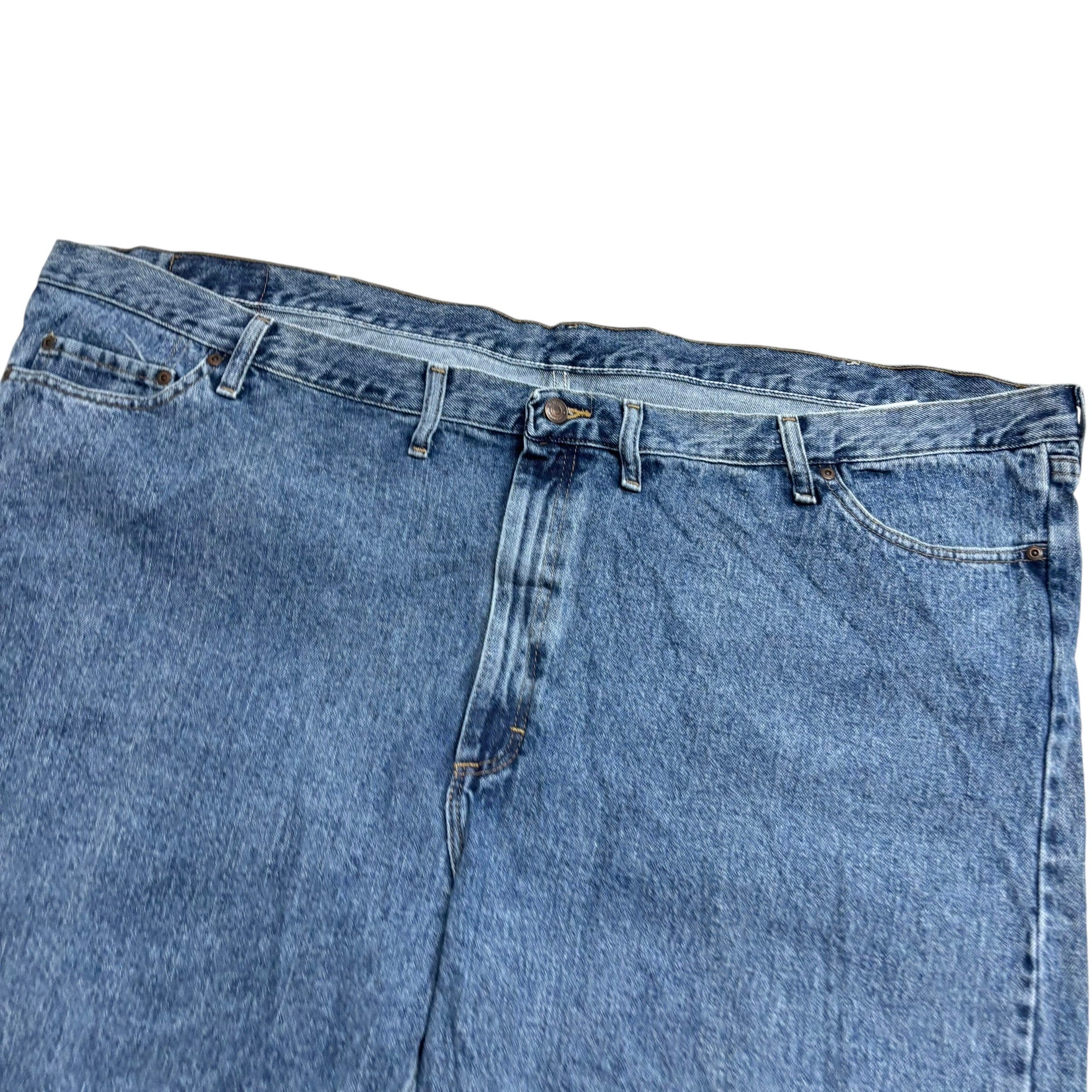 Wrangler Jeans W54 L30 Mens Mid Blue Relaxed Straight Fit Denim (E)
