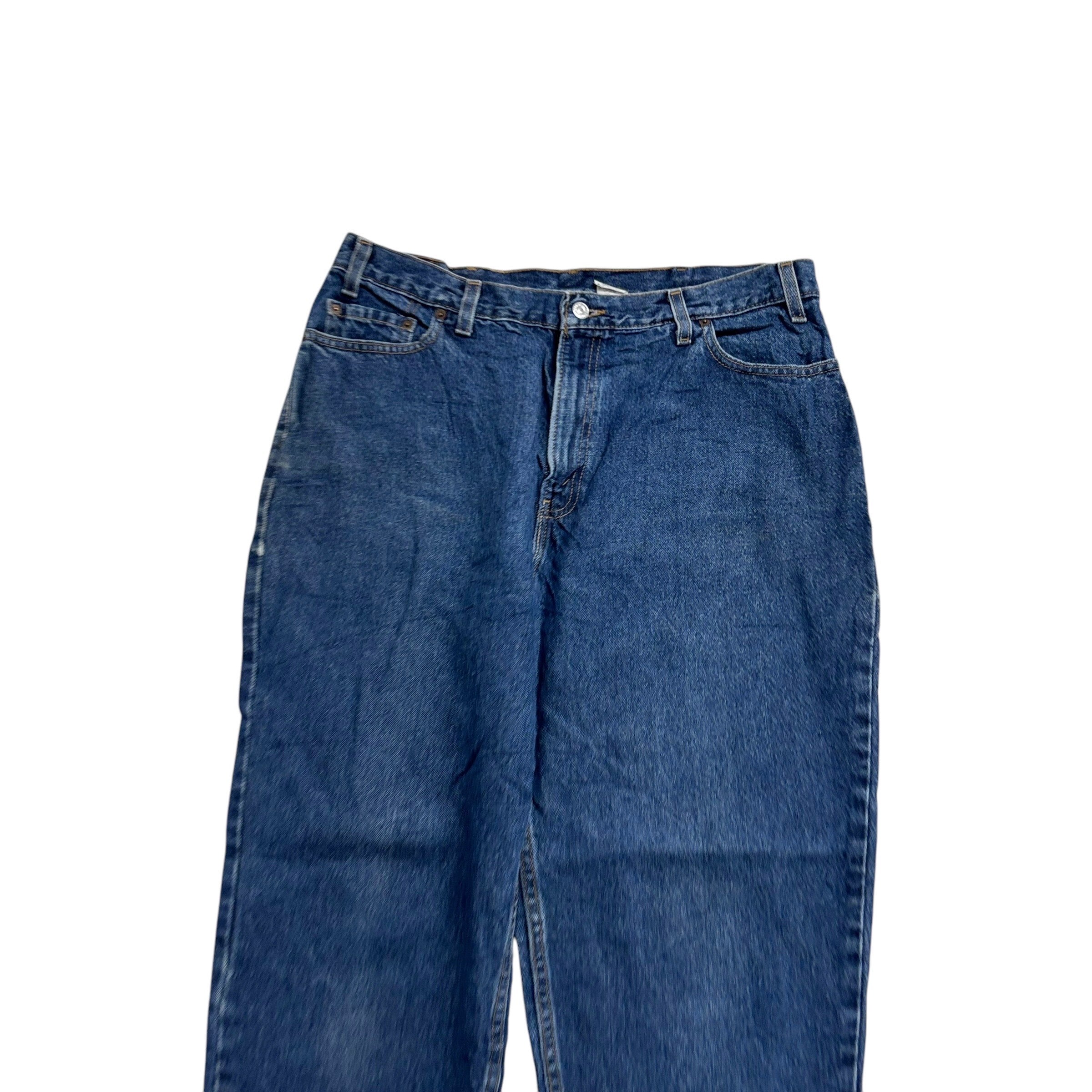 Levis 550 Jeans W36 L32 Womens Mid Blue Relaxed Taper Made In USA Vintage Denim