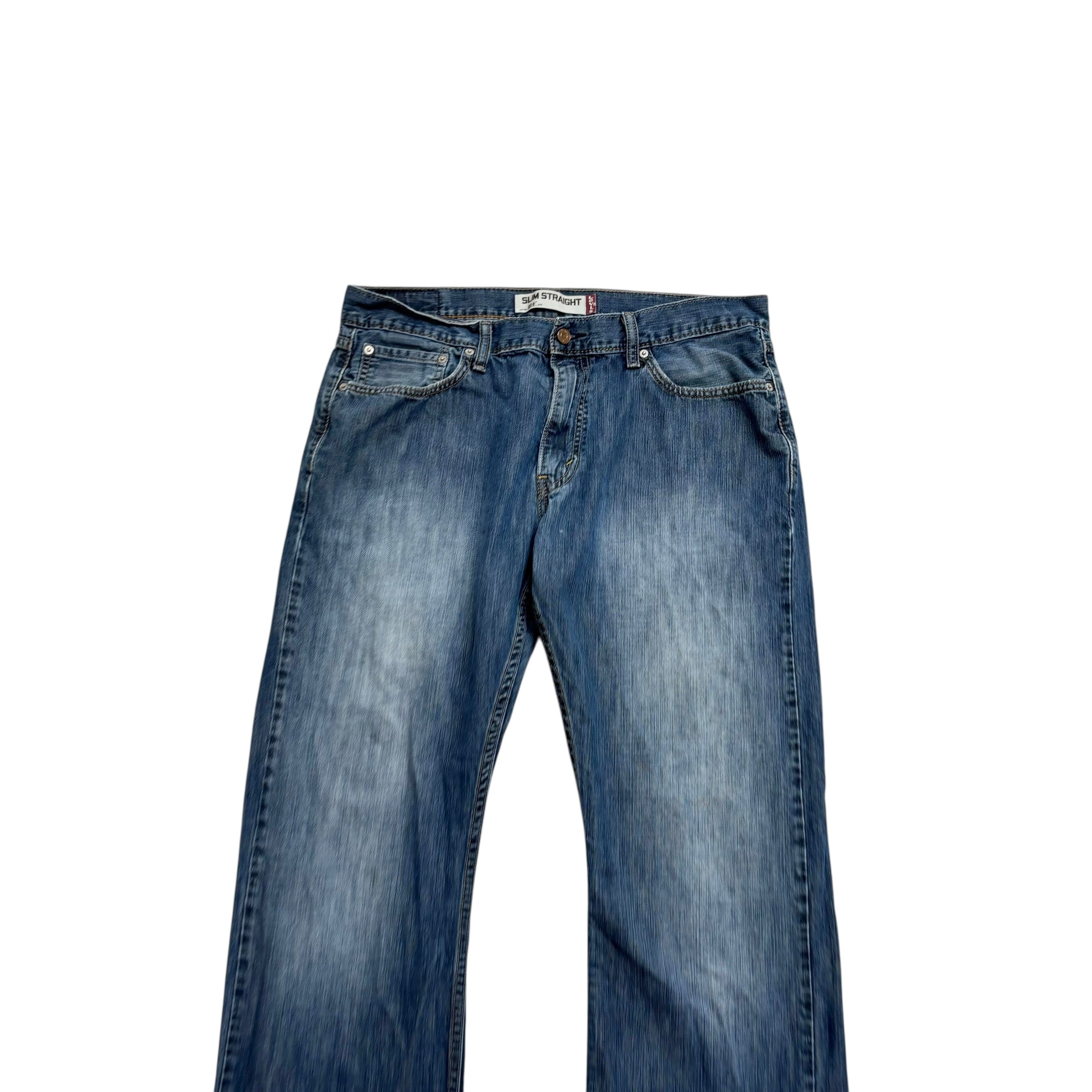 Levis 514 Jeans W36 L32 Mens Dark Blue Regular Straight Fit Vintage Denim