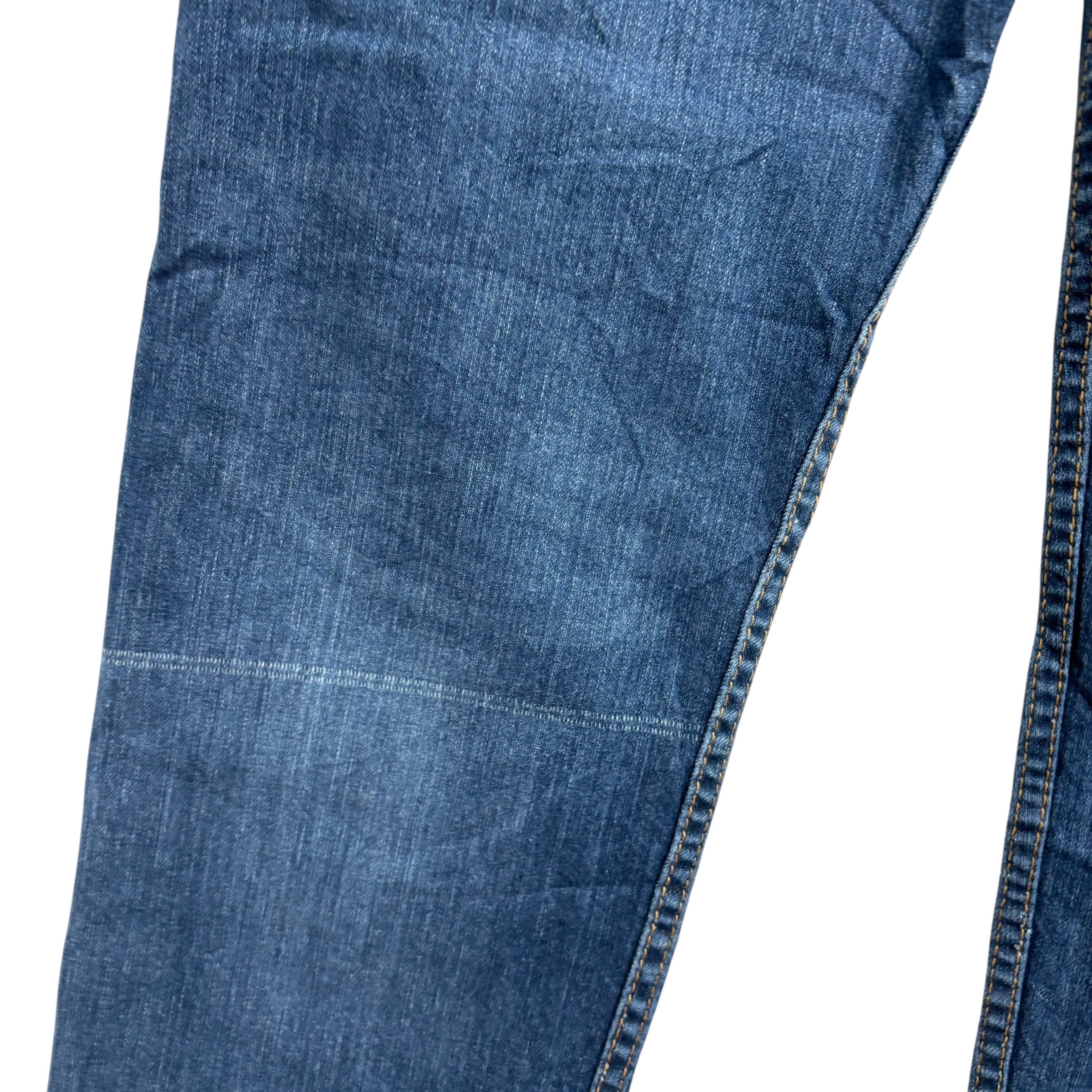 Levis 502 Jeans W34 L31 Mens Dark Blue Regular Tapered Fit Stretch Denim