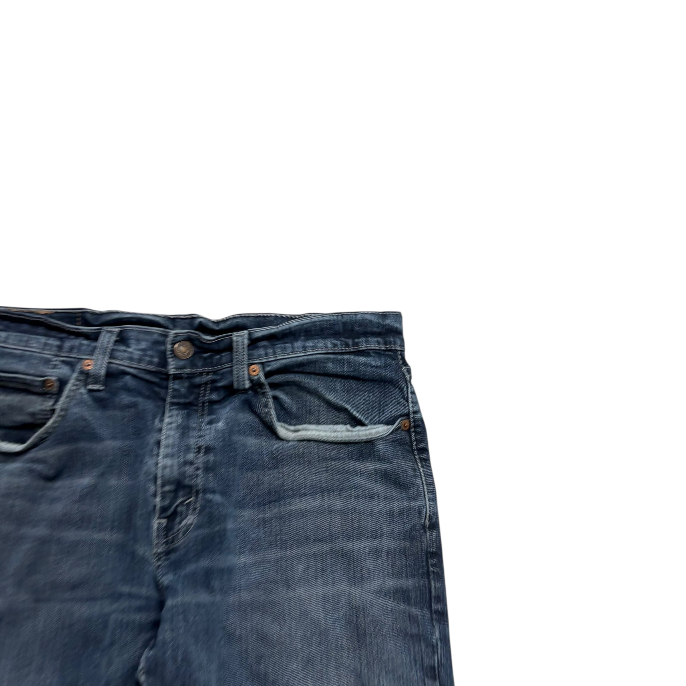 Levis 559 Jeans W34 L31 Mens Navy Blue Regular Straight Fit Stretch Denim (F)