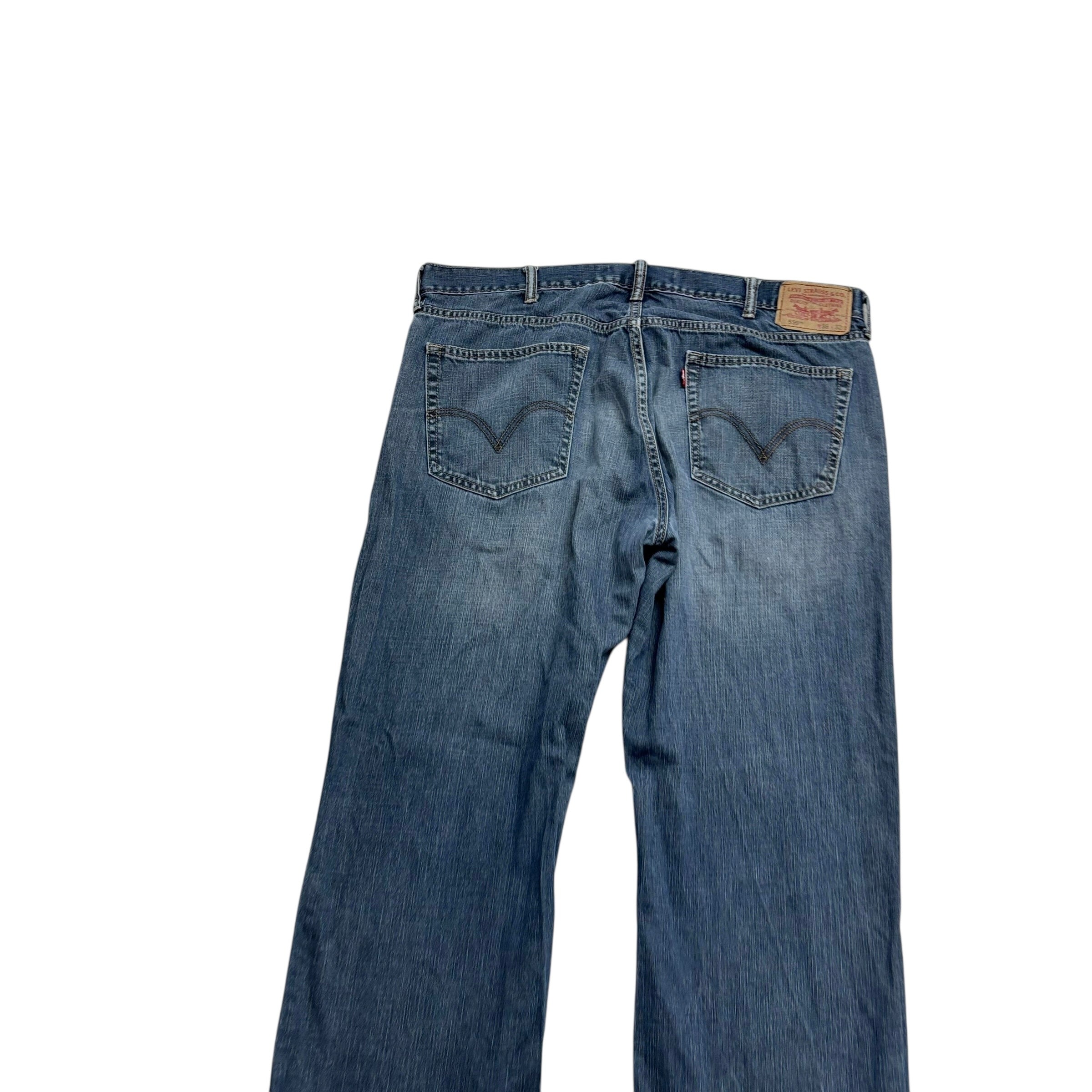 Levis 559 Jeans W38 L31 Mens Dark Blue Baggy Relaxed Straight Vintage Denim (E)