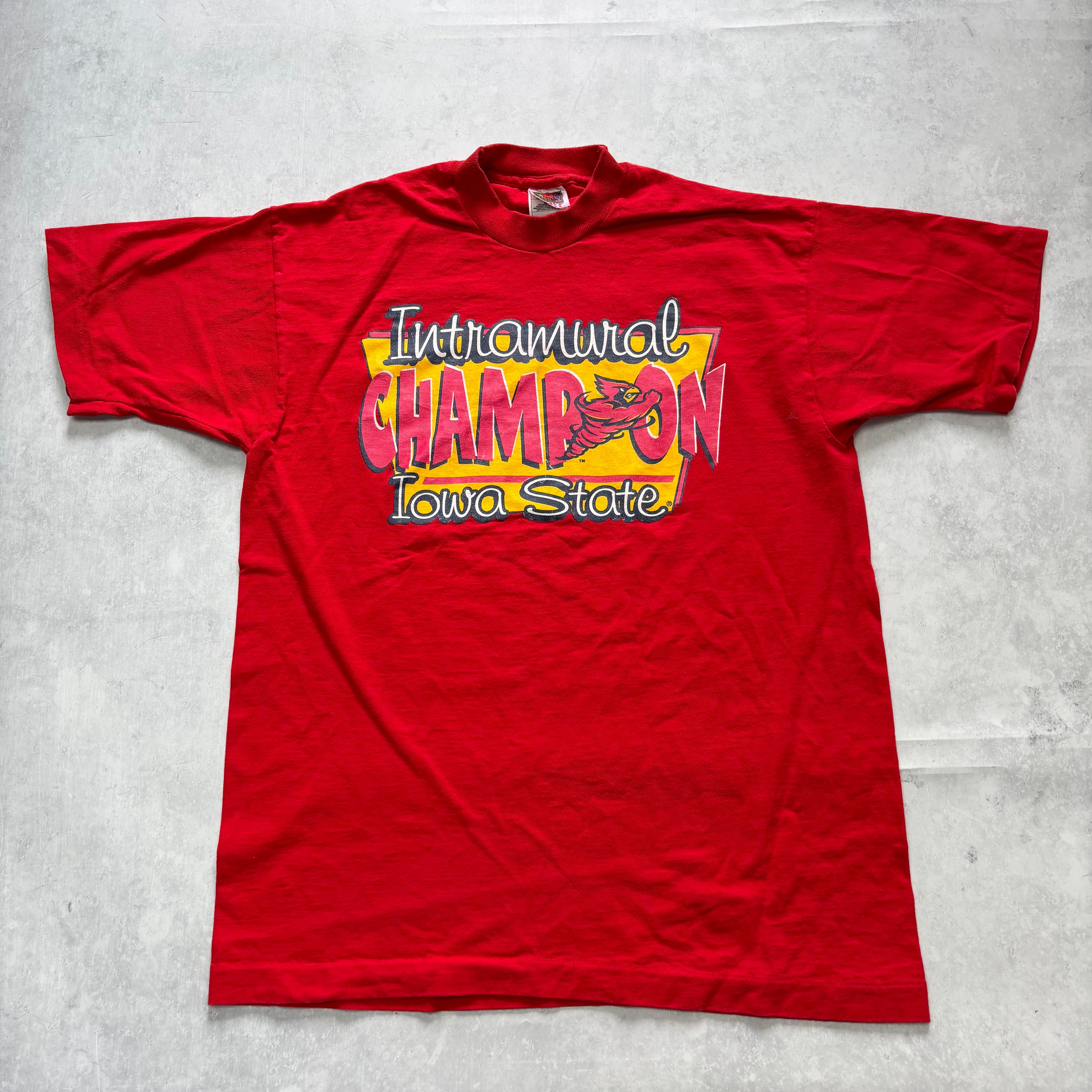 Vintage T Shirt Mens Medium Red Single Stitch Graphic Print 90s USA (E)