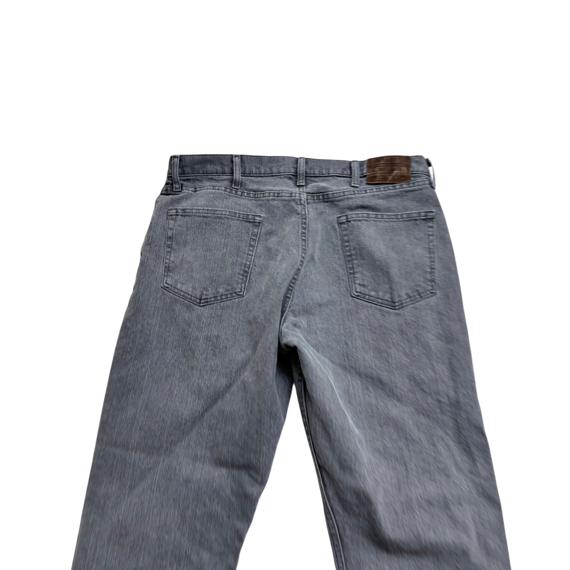 Wrangler Jeans W36 L30 Mens Grey Relaxed Straight Fit Stretch Denim (E)