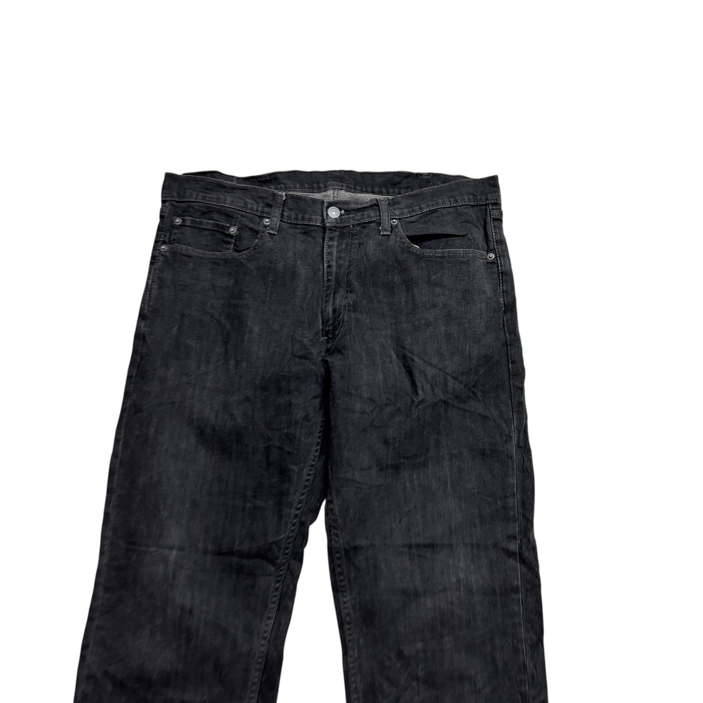 Levis 559 Jeans W38 L32 Mens Black Baggy Relaxed Straight Fit Stretch Denim