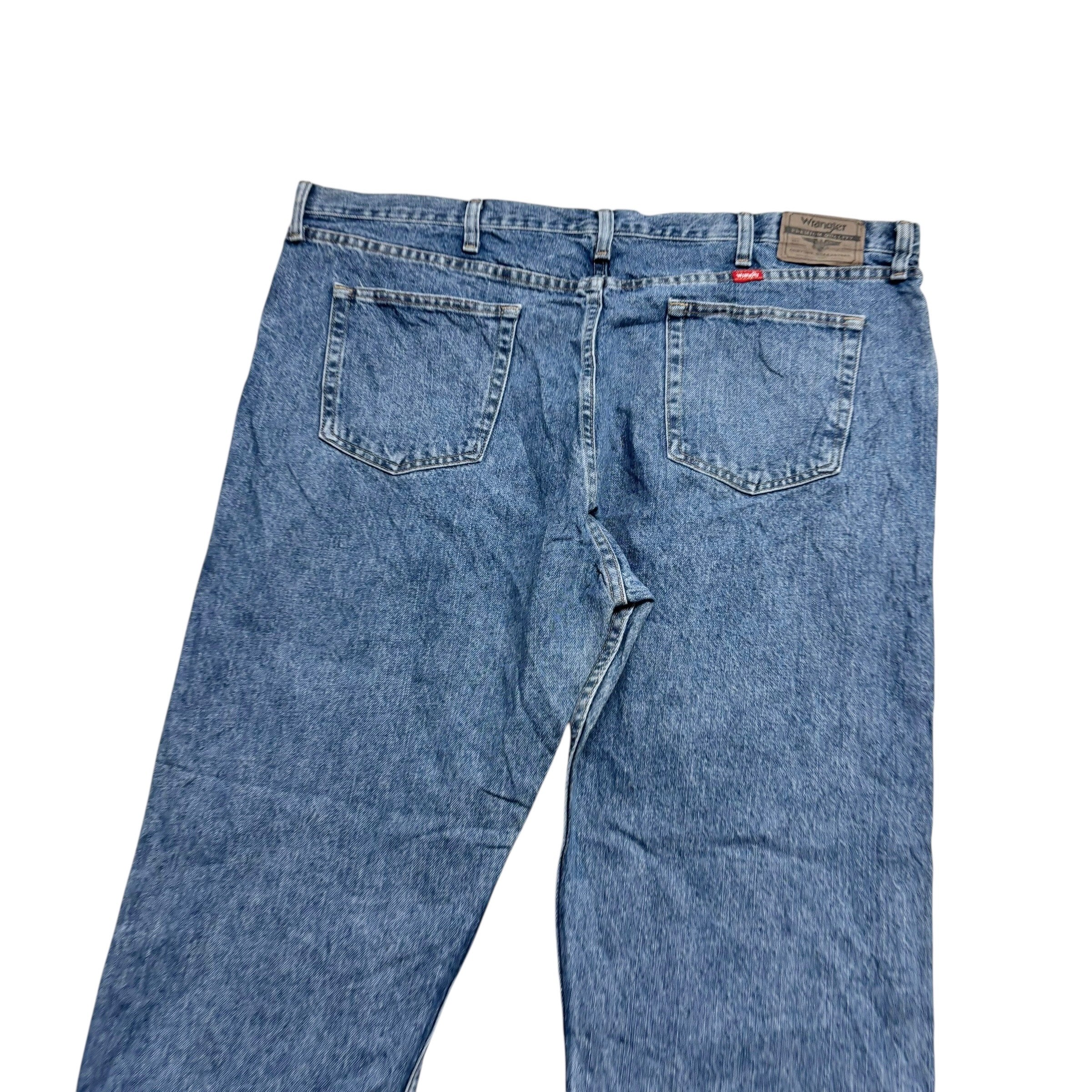 Wrangler Jeans W44 L28 Mens Mid Blue Regular Straight Fit Denim (E)