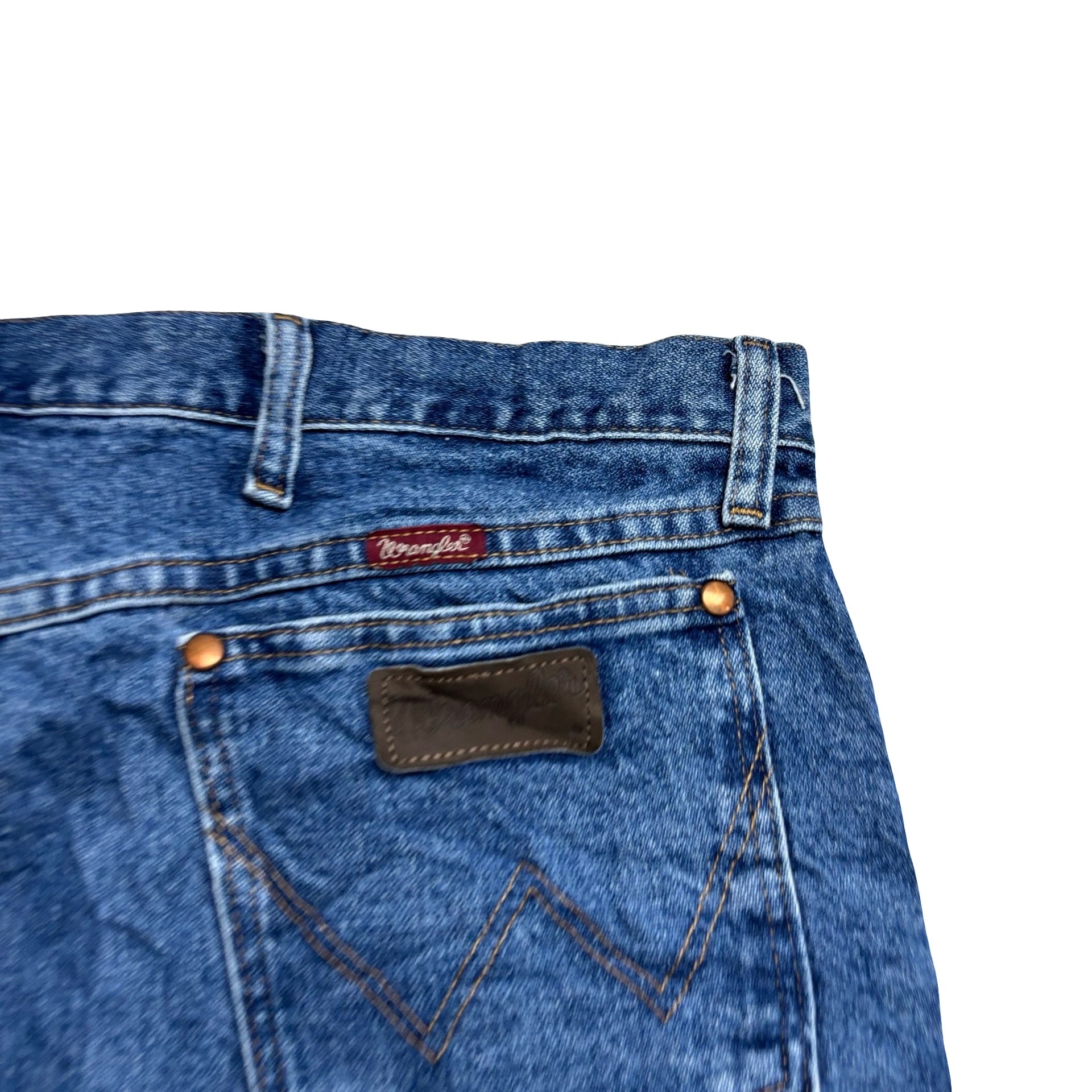 Wrangler Jeans Cowboy Cut W44 L30 Mens Mid Blue 31MWZ Relaxed Fit Denim (E)