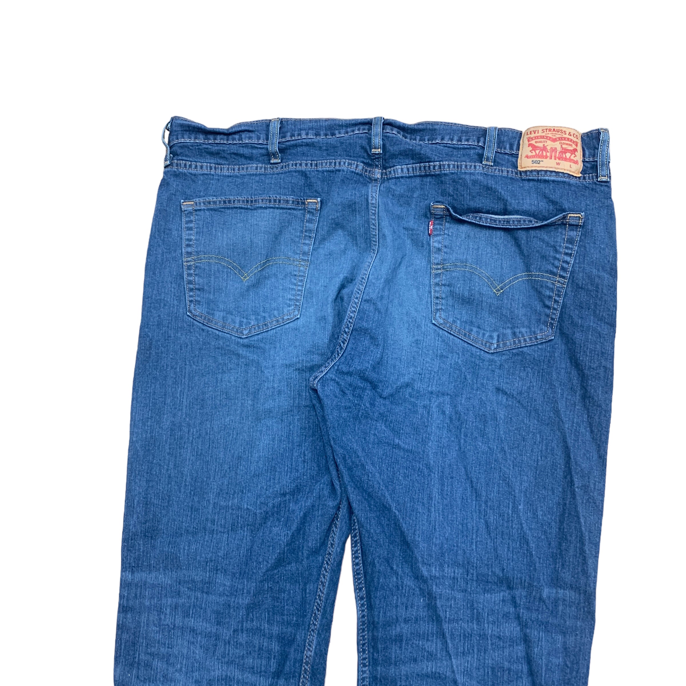 Levis 502 Jeans W46 L29 Mens Blue Regular Taper Fit Stretch Denim