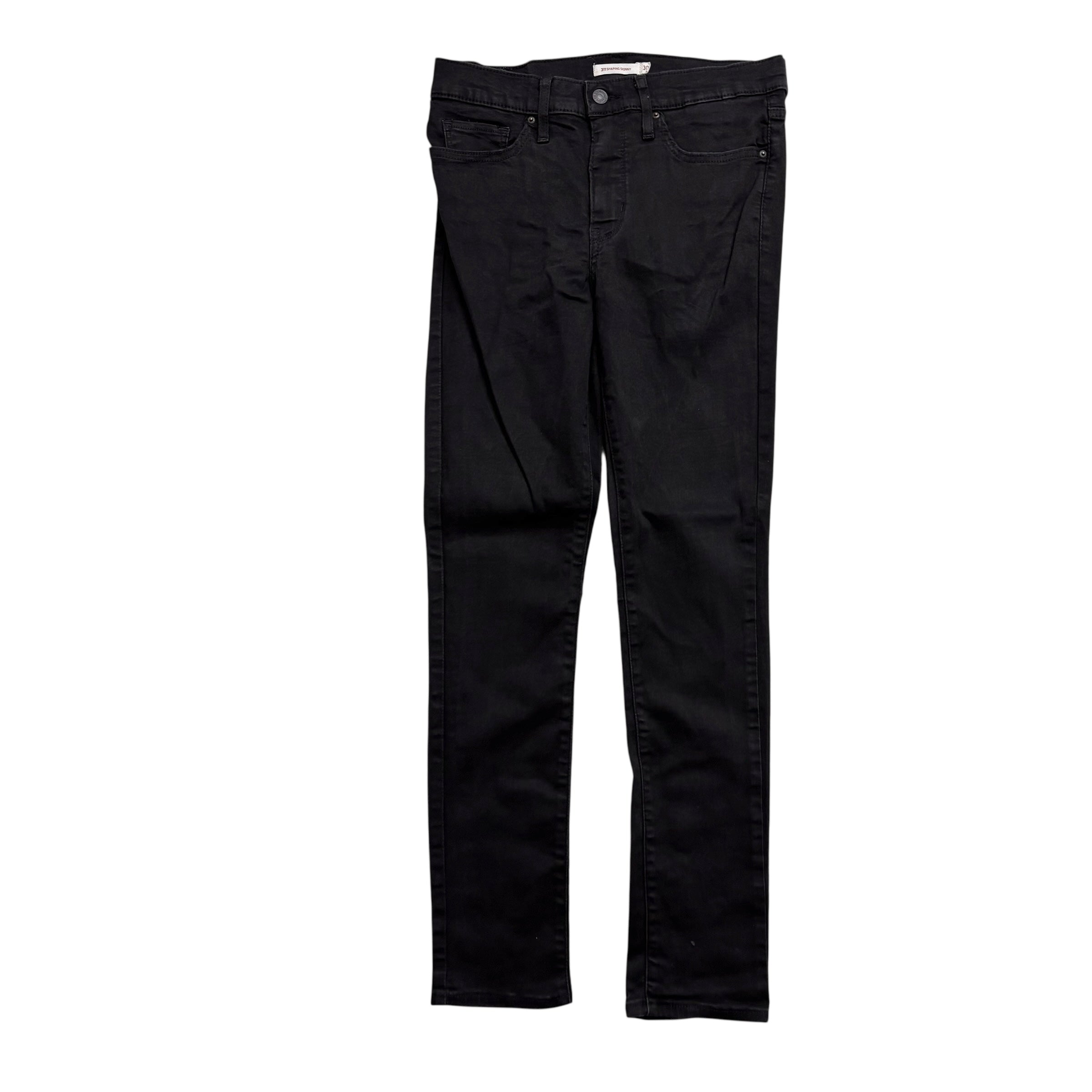 Levis 311 Jeans W30 L30 Womens Shaping Skinny Fit Black Stretch Denim (E)