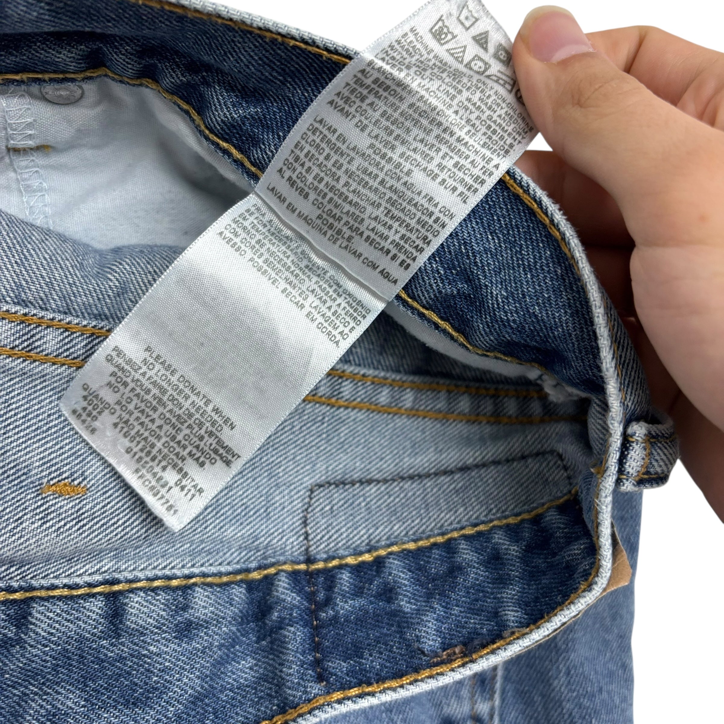 Levis 550 Jeans W46 L30 Mens Mid Blue Baggy Relaxed Straight Vintage Denim (E)