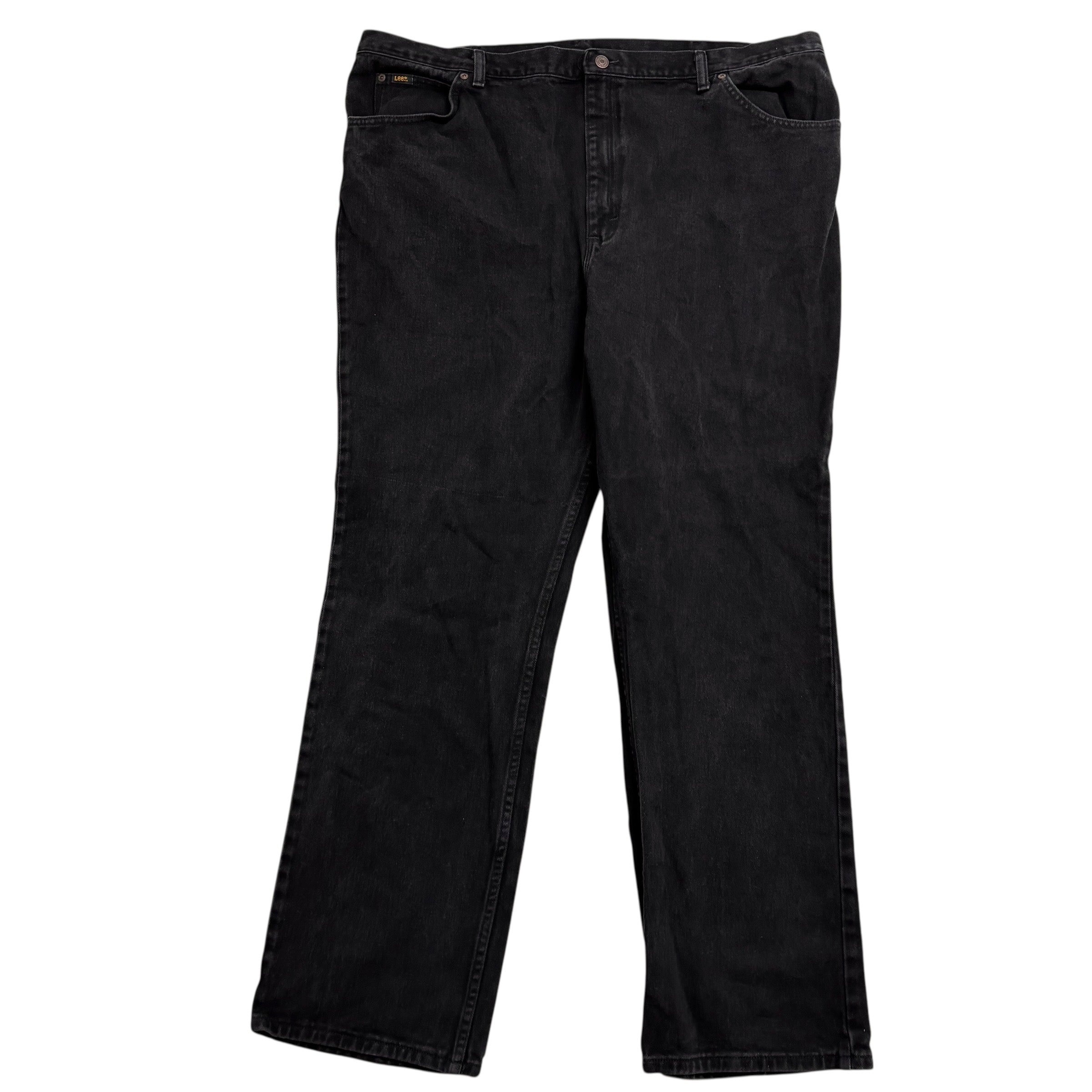 Lee Jeans W44 L34 Mens Black Relaxed Straight Fit Vintage Denim