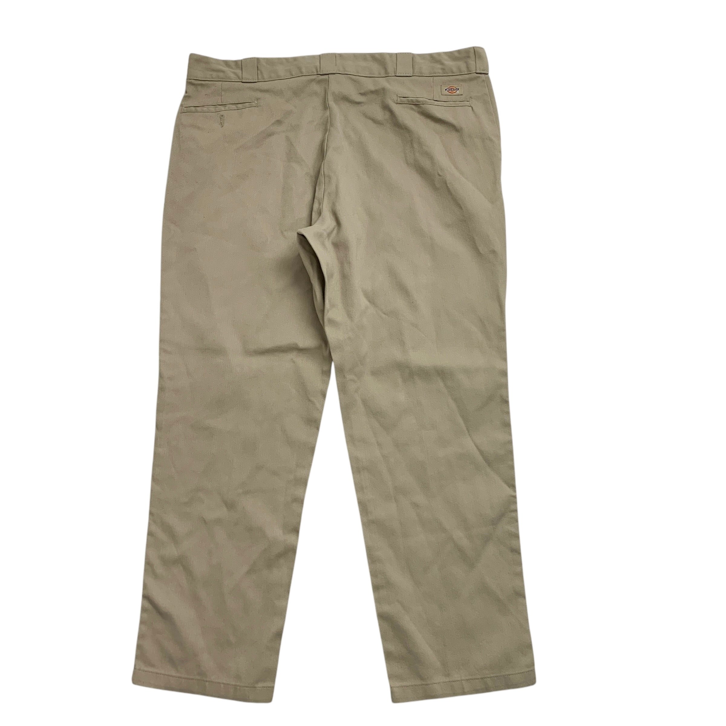 Dickies 874 Trousers W44 L32 Mens Beige Pants Original Straight Fit Workwear