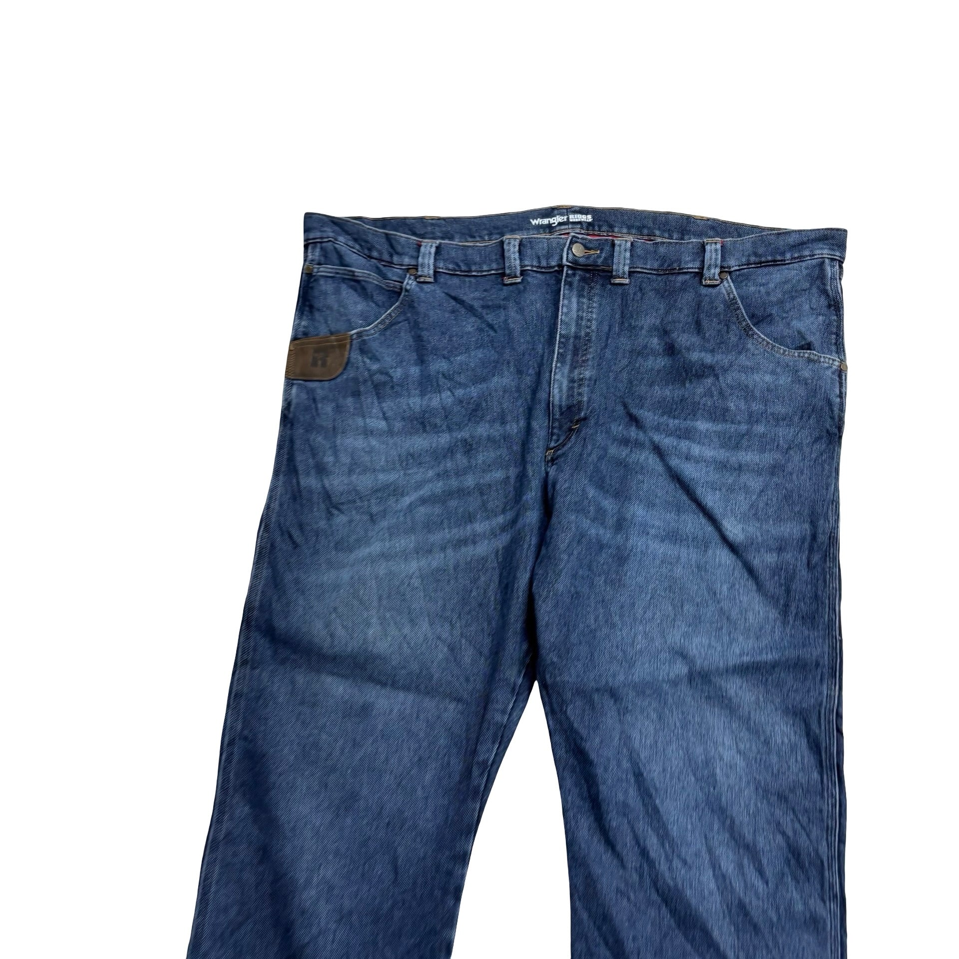 Wrangler Jeans W50 L30 Mens Dark Blue Relaxed Tapered Fit Stretch Denim (E)