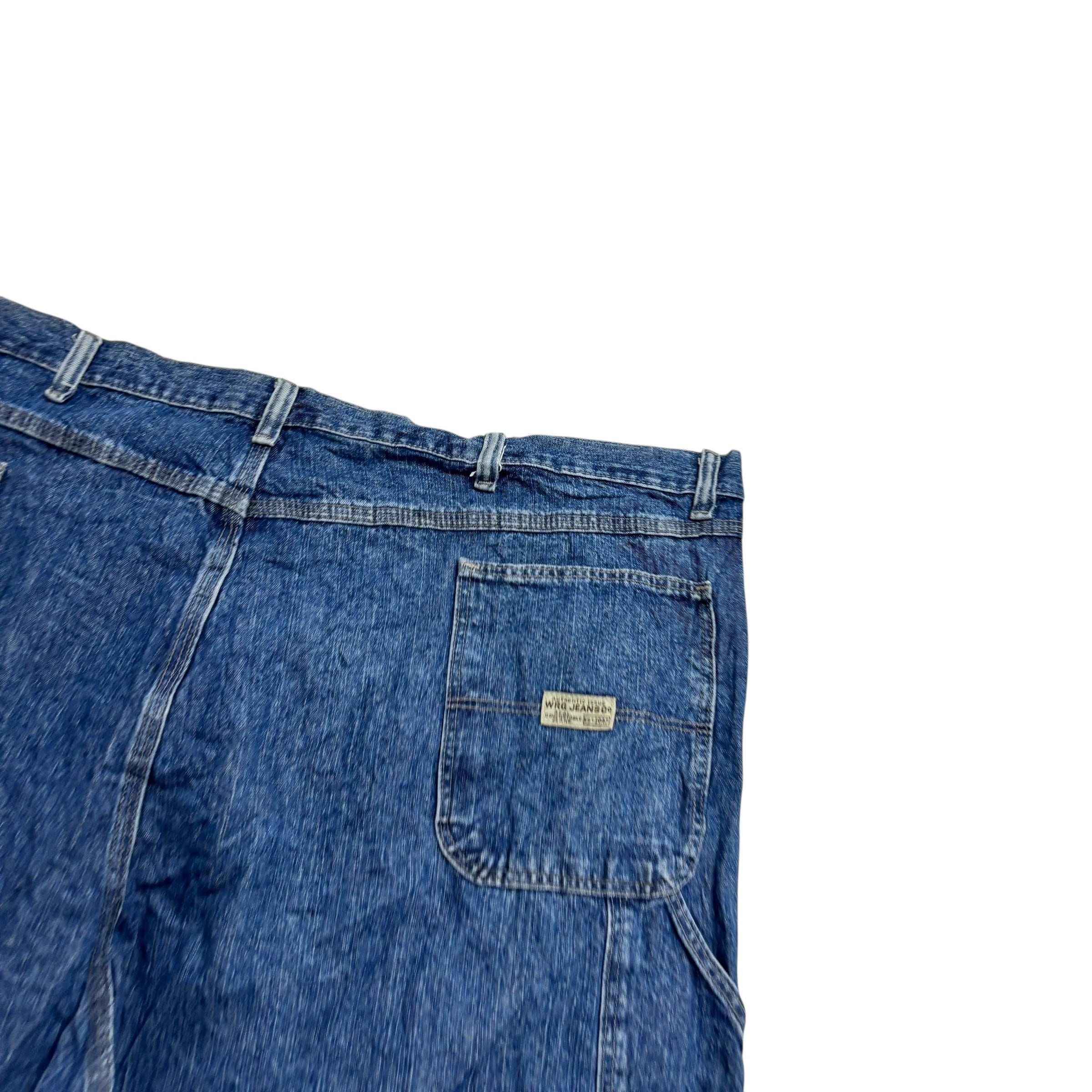 Wrangler Carpenter Jeans W48 L29 Mens Mid Blue Relaxed Straight Fit Vintage