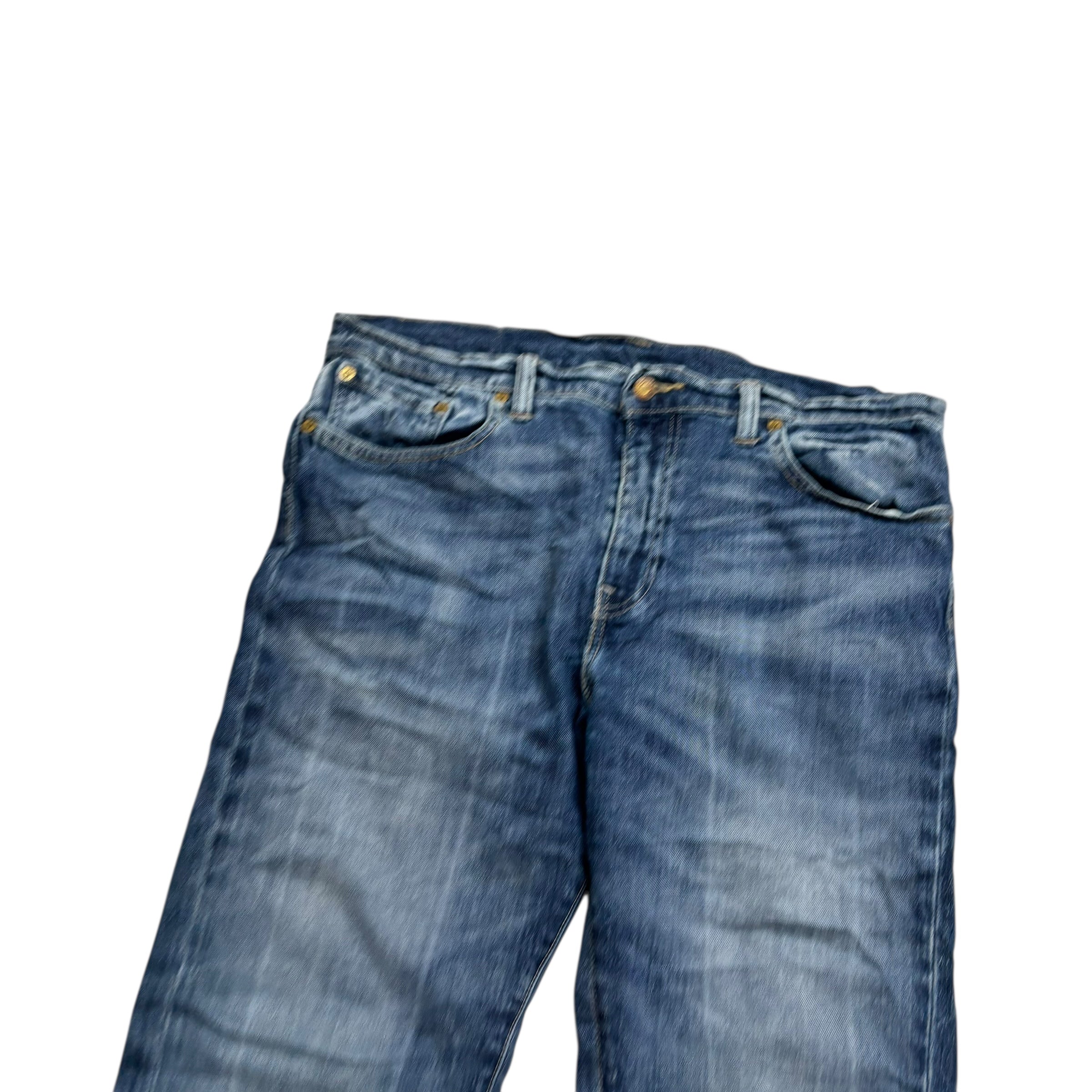 Levis 513 Jeans W36 L28 Mens Mid Blue Slim Straight Fit Stretch Denim