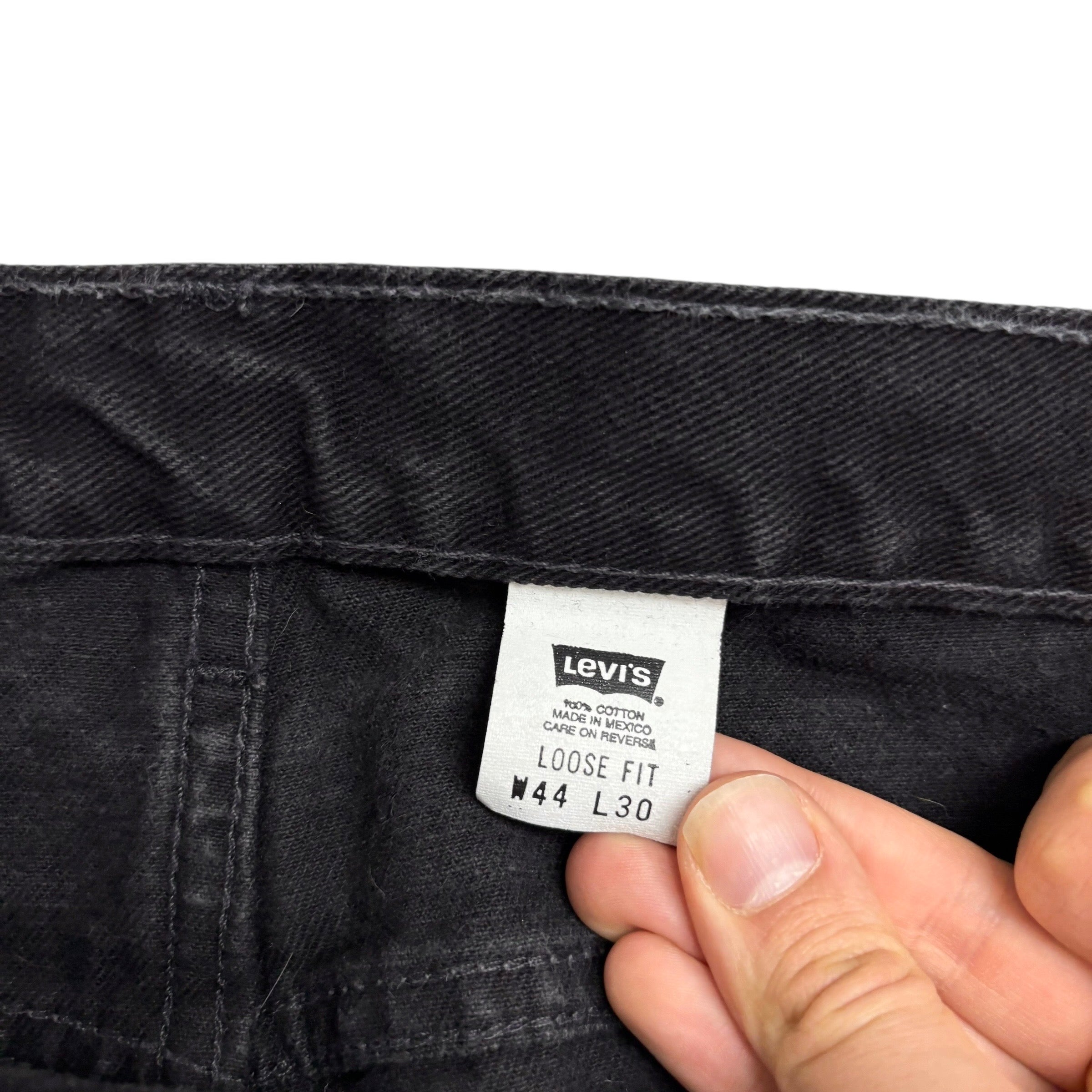 Levis 545 Jeans W44 L30 Mens Black Relaxed Tapered Fit Vintage Denim