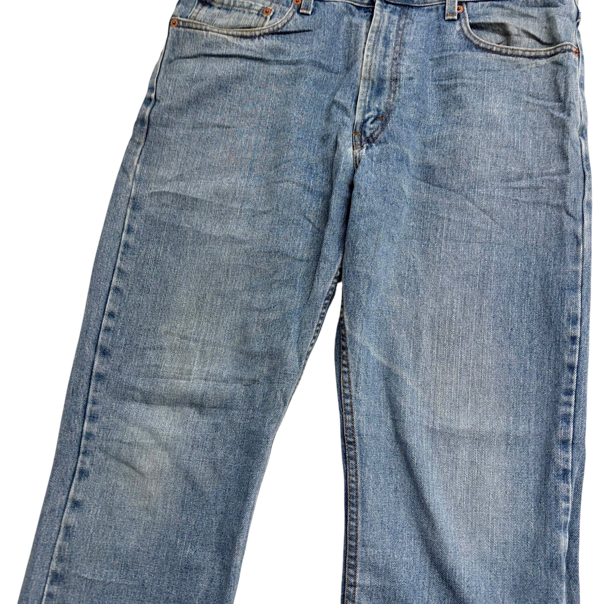 Levis 505 Jeans W34 L32 Mens Light Blue Regular Straight Fit Vintage Denim