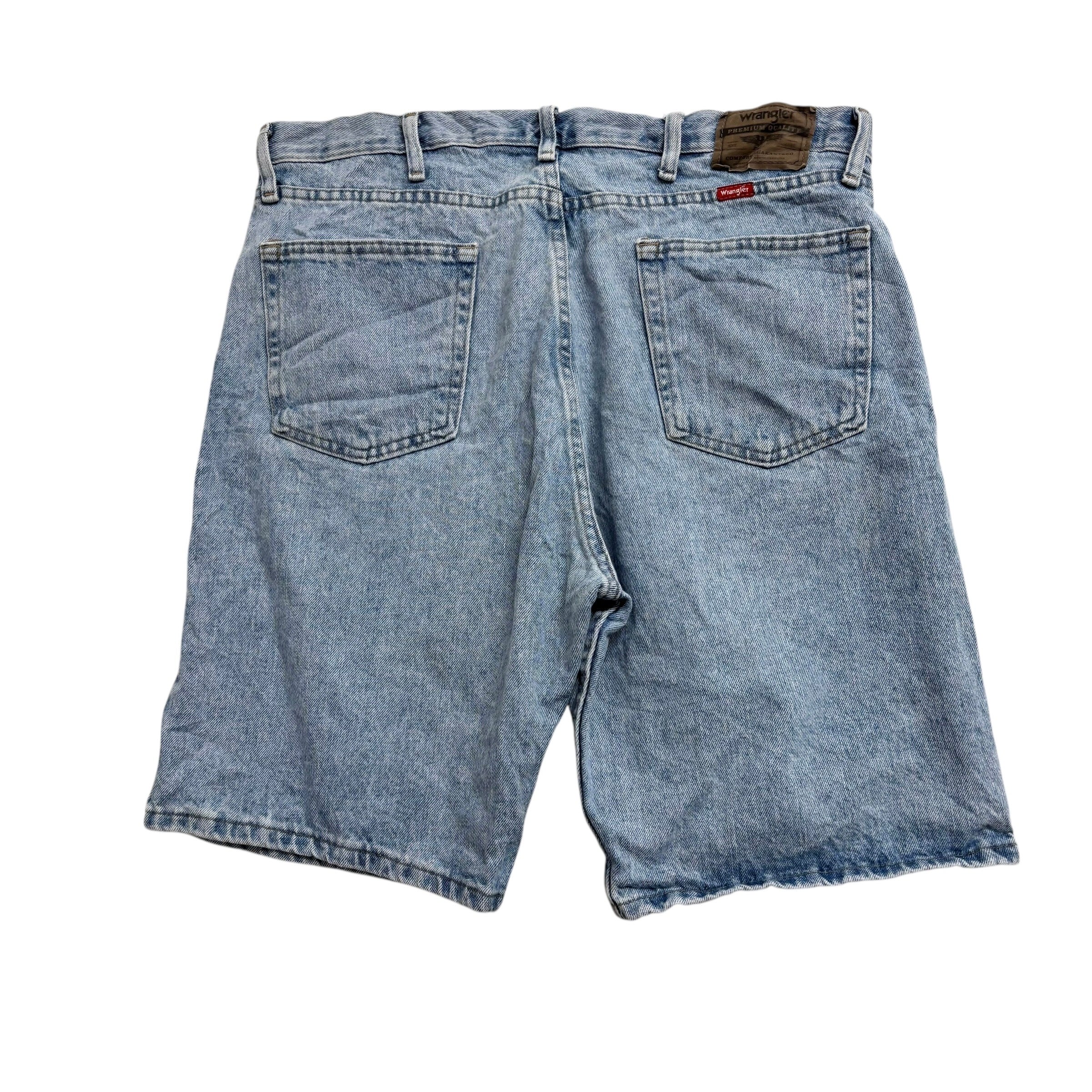 Wrangler Jorts W36 Mens Denim Shorts Light Blue Regular Fit (E)