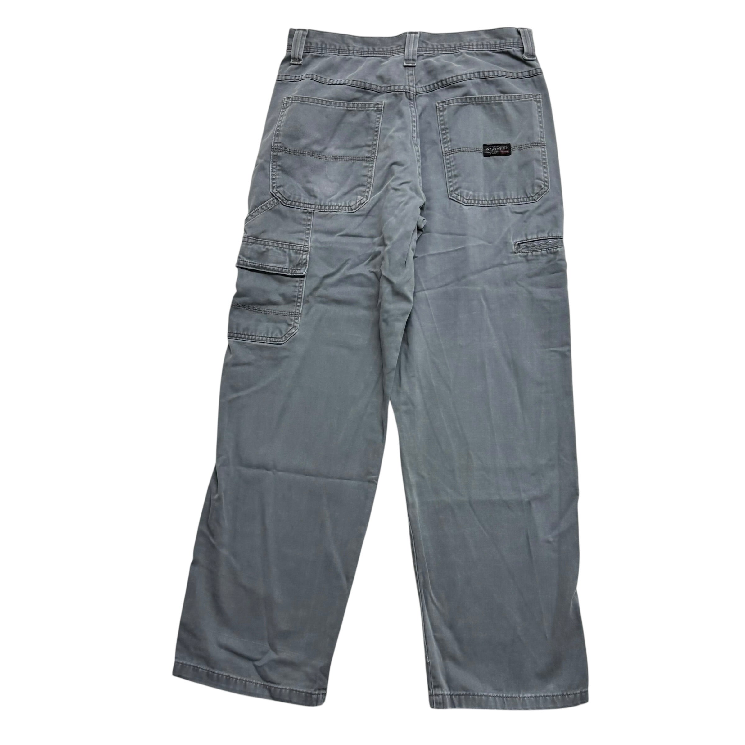 Wrangler Carpenter Trousers W30 L30 Mens Grey Baggy Relaxed Fit Vintage Pant (E)