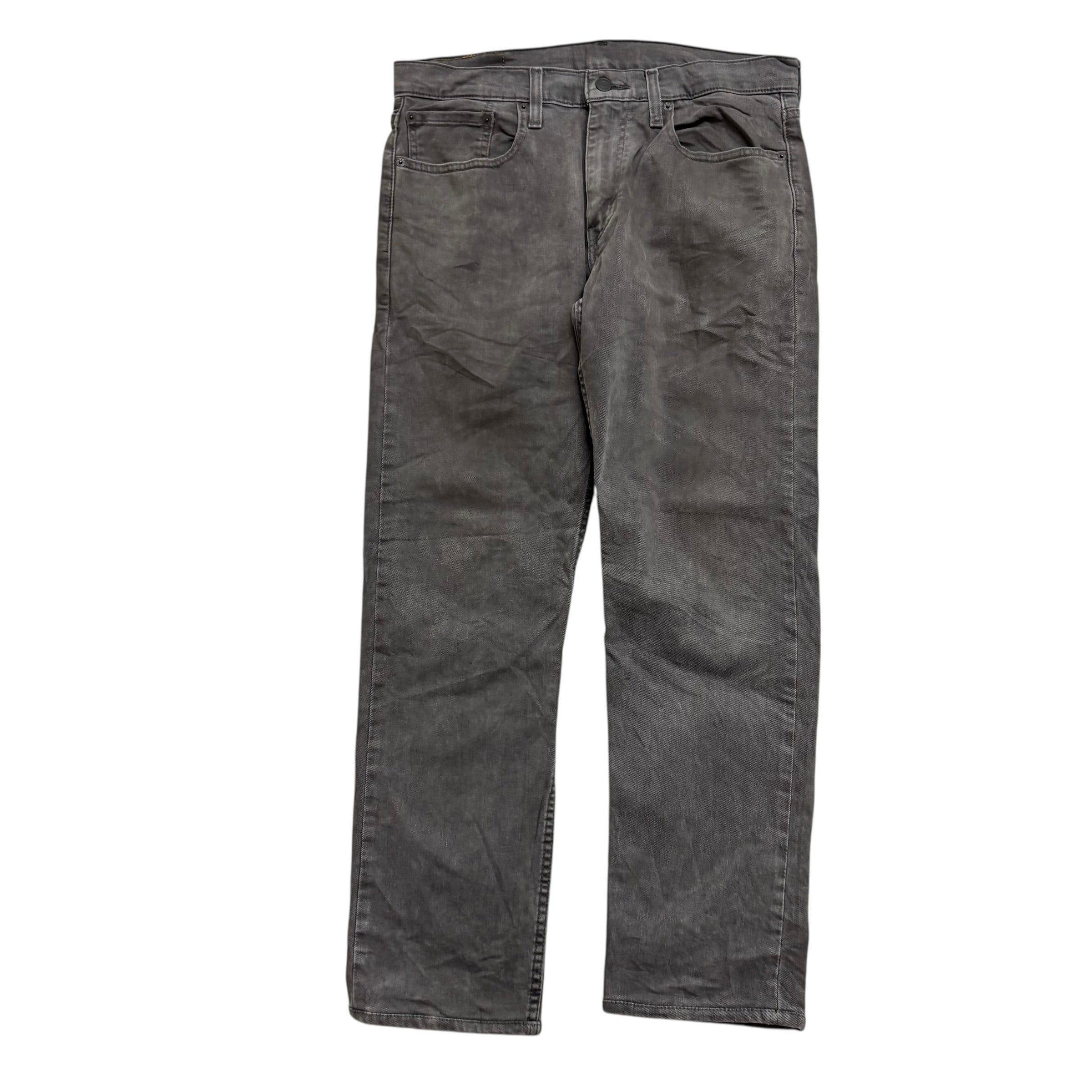 Levis 502 Jeans W33 L29 Mens Grey Regular Tapered Fit Stretch Denim