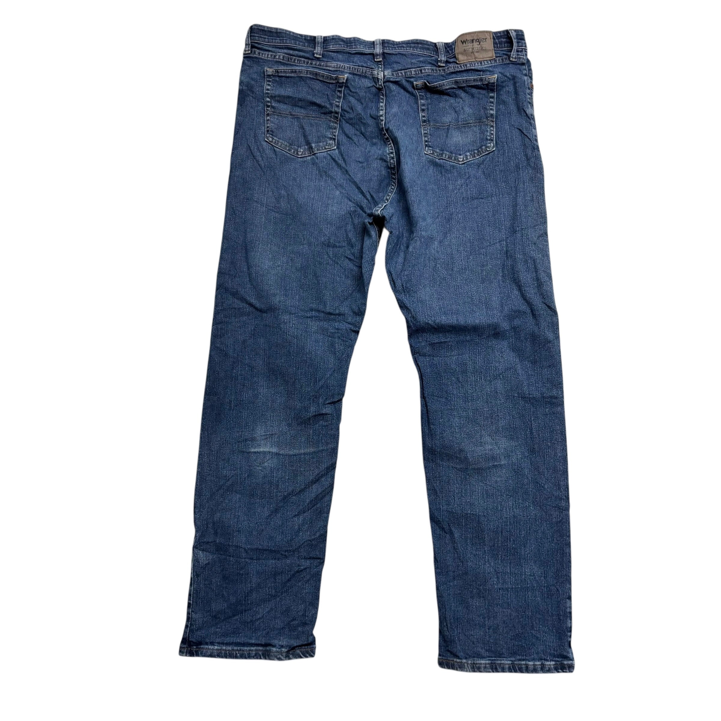 Wrangler Jeans W42 L32 Mens Mid Blue Regular Straight Fit Stretch Denim