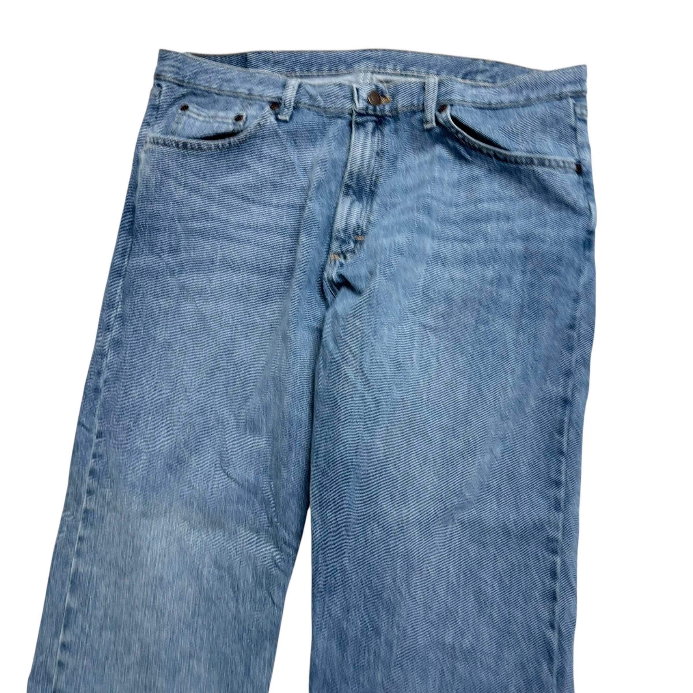 Wrangler Jeans W38 L29 Mens Light Blue Regular Straight Fit Stretch Denim