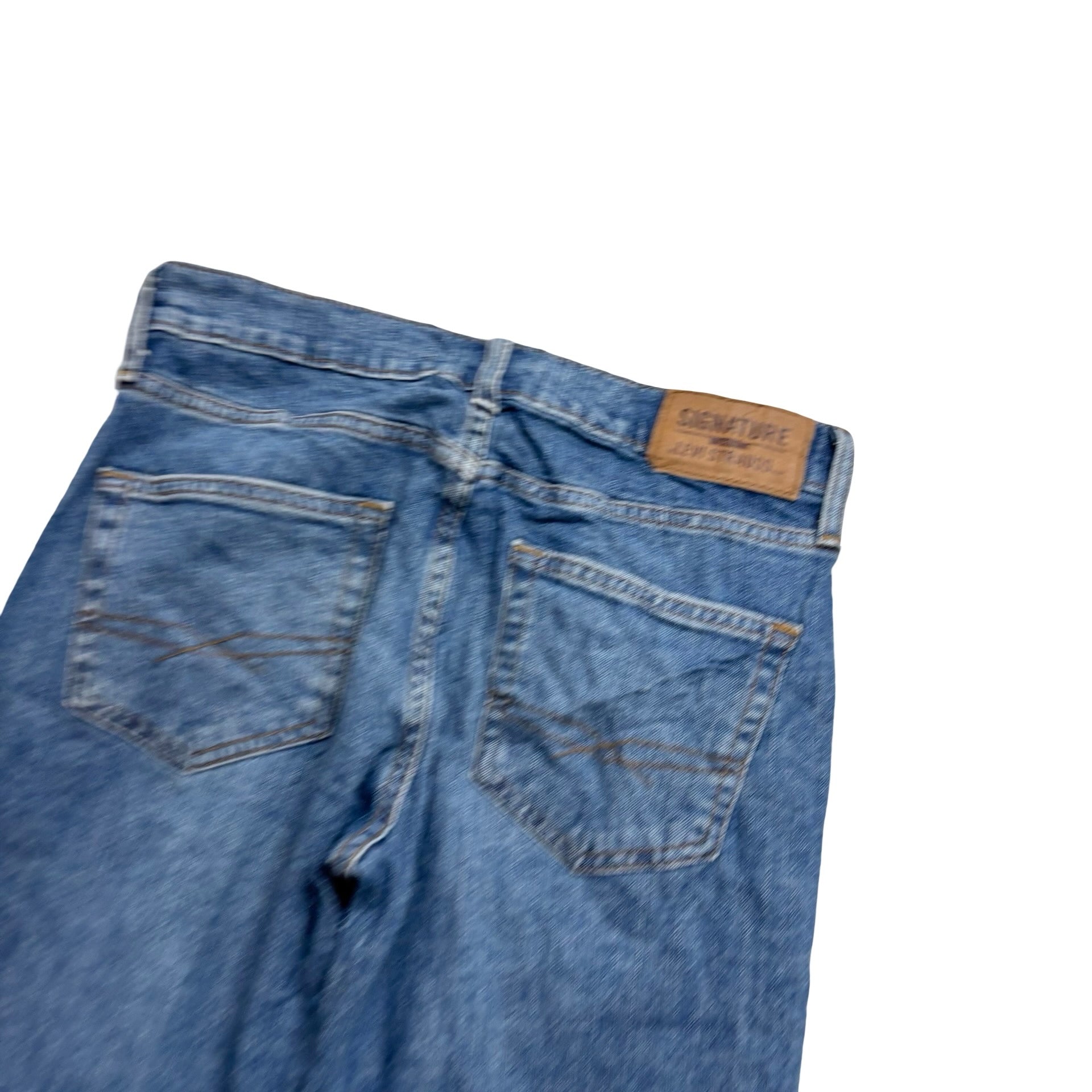Levis Signature Jeans W29 L30 Mens Mid Blue Slim Straight Fit Stretch (E)