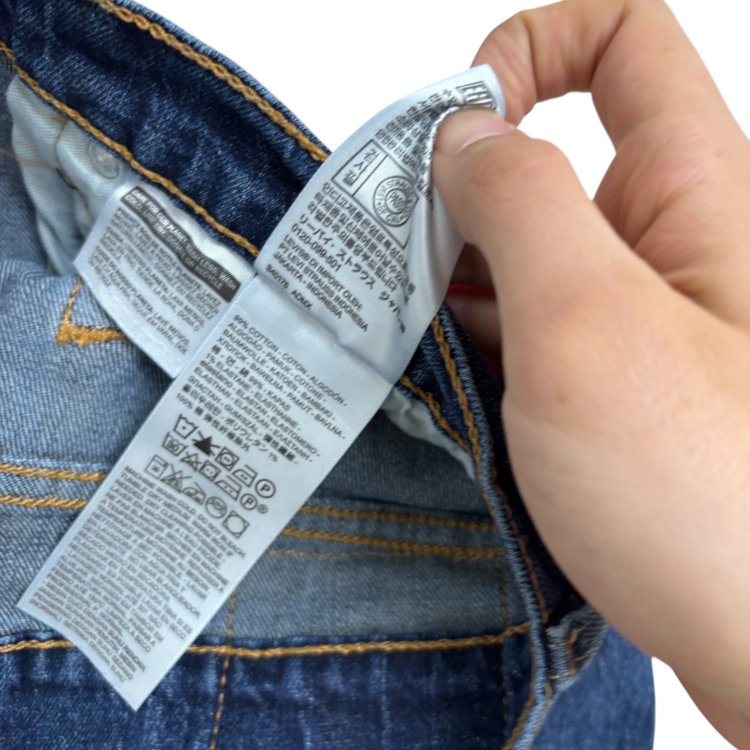 Levis 505 Jeans W34 L30 Mens Mid Blue Regular Straight Fit Stretch Denim