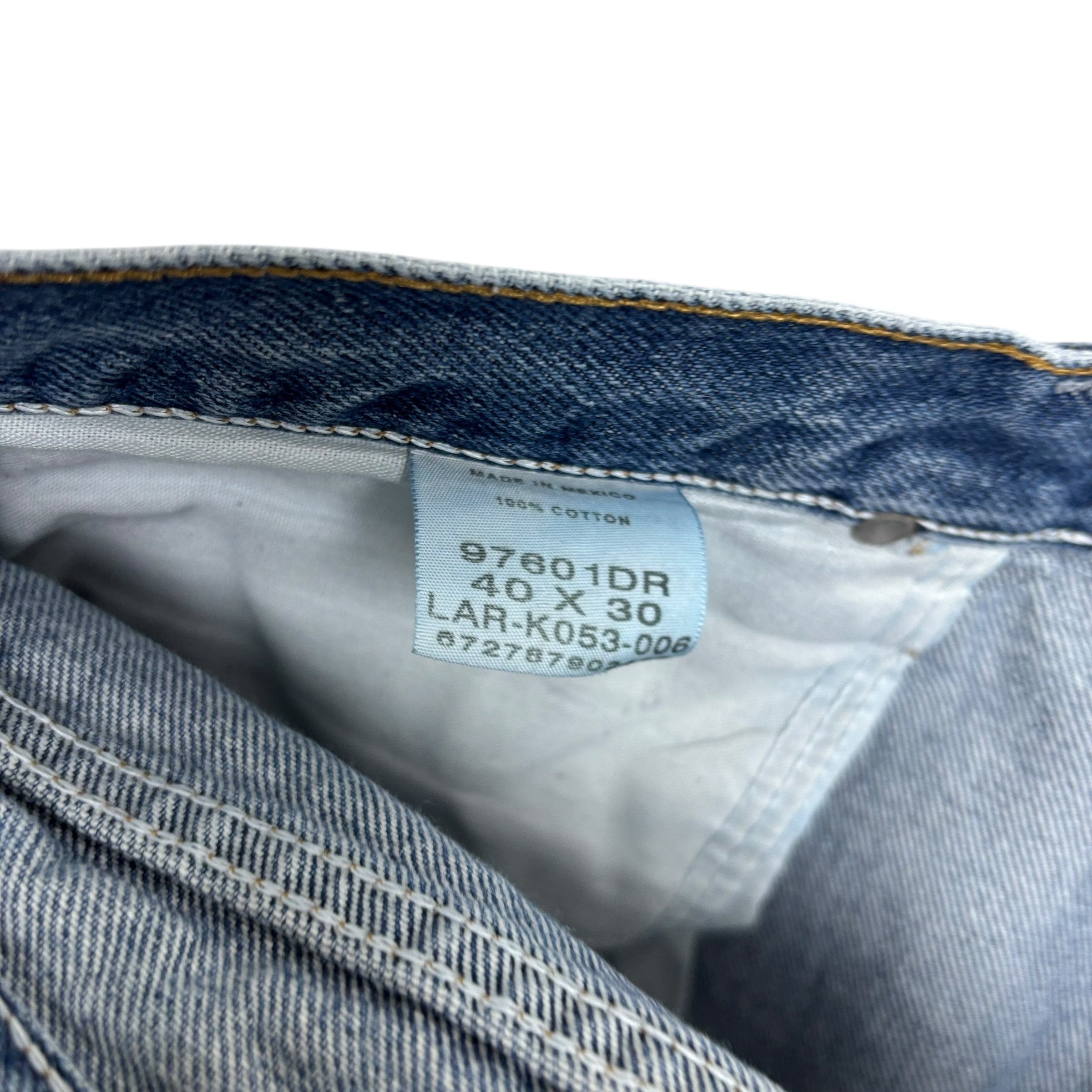 Wrangler Jeans W40 L30 Mens Mid Blue Relaxed Straight Fit Vintage Denim (F)