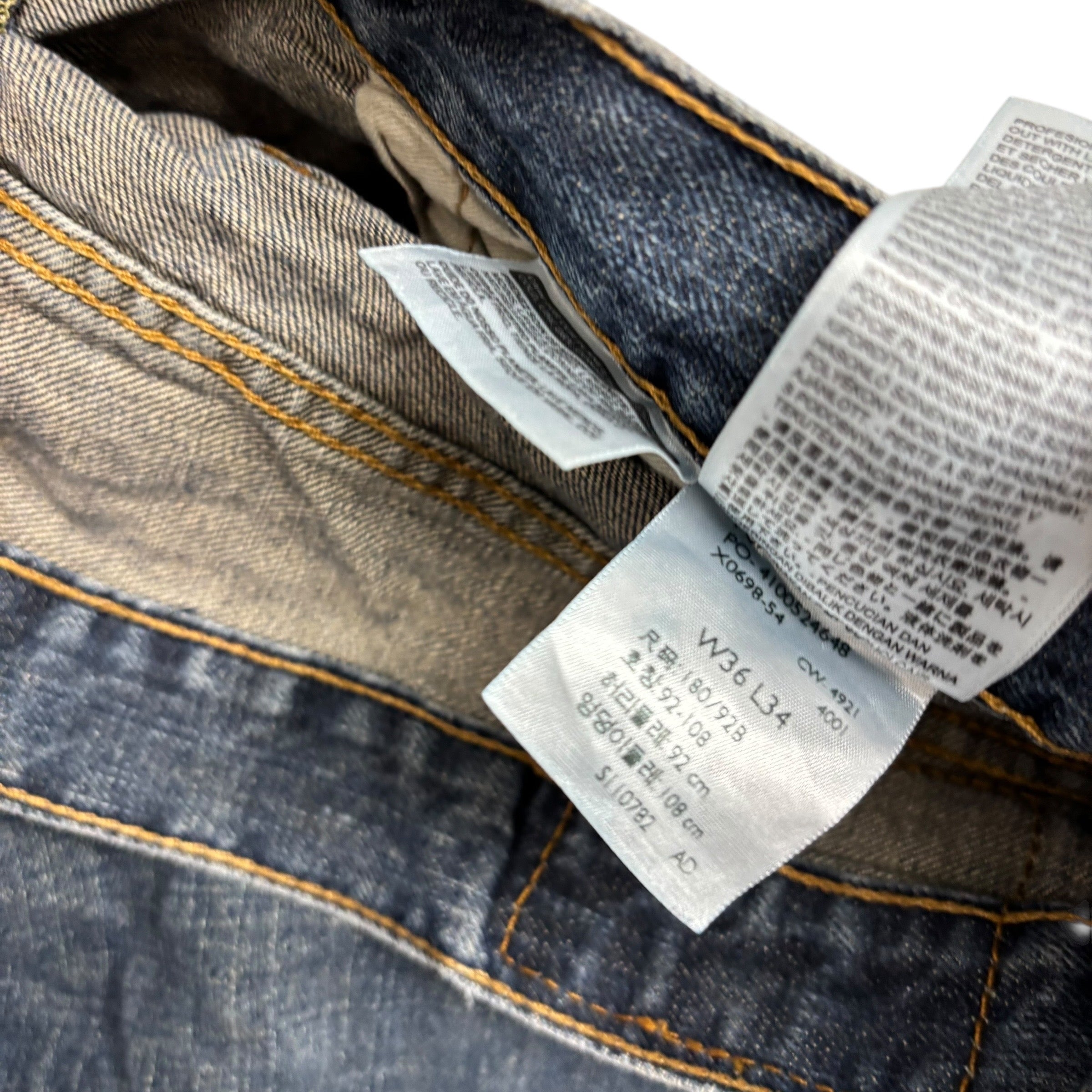 Levis 559 Jeans W36 L32 Mens Mid Blue Baggy Relaxed Straight Fit Denim (E)