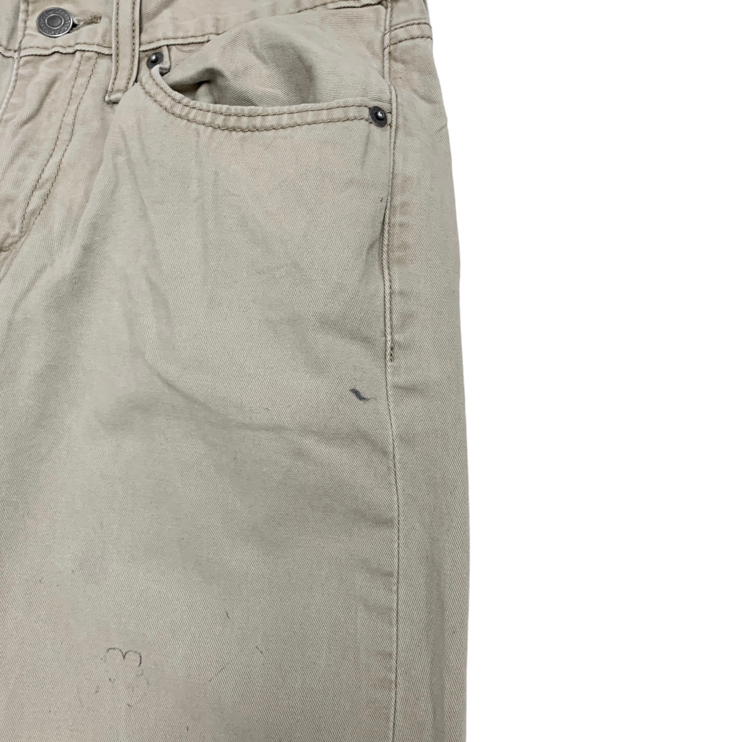 Levis 514 Trousers W29 L29 Mens Cream Regular Straight Fit Cotton Pants