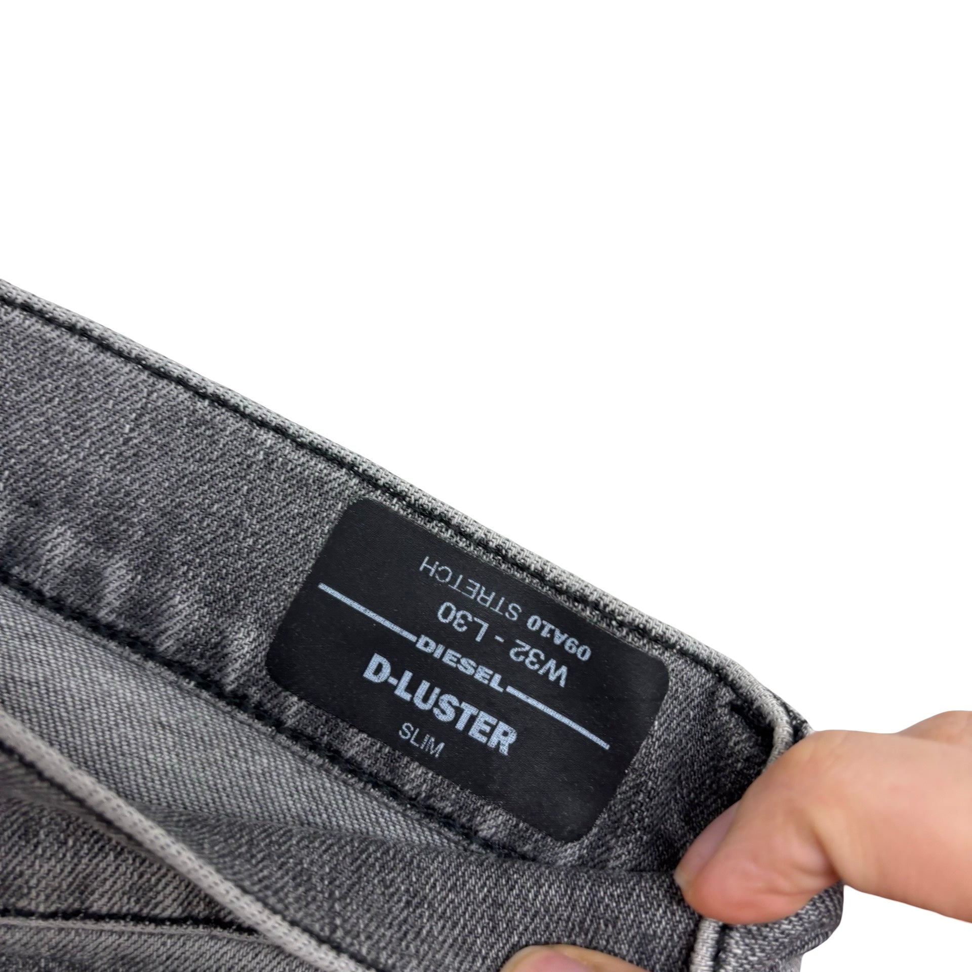 Diesel D Luster Jeans W32 L30 Mens Grey Slim Fit Stretch Denim (E)