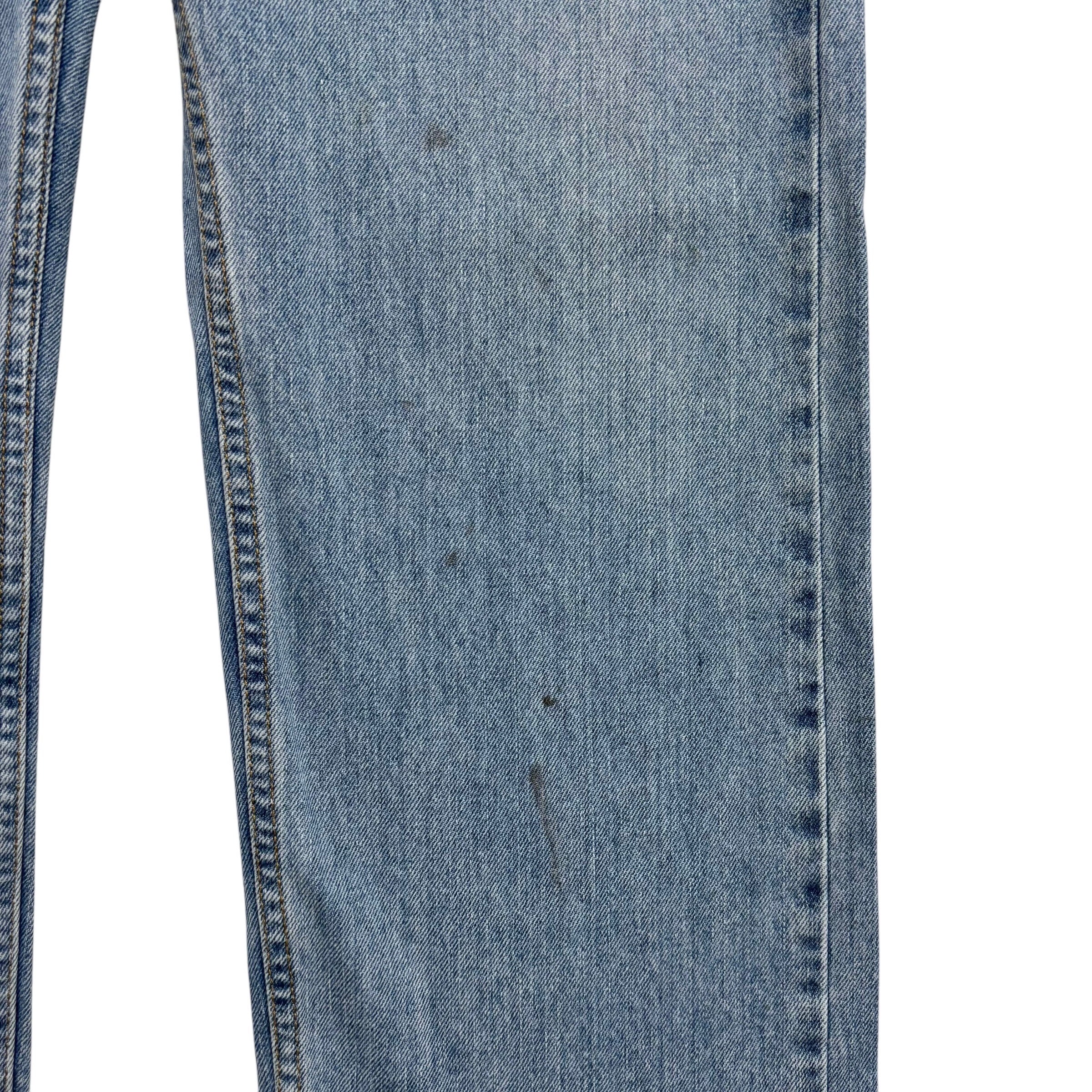 Levis 505 Jeans W38 L34 Mens Light Blue Regular Straight Fit Vintage Denim (F)