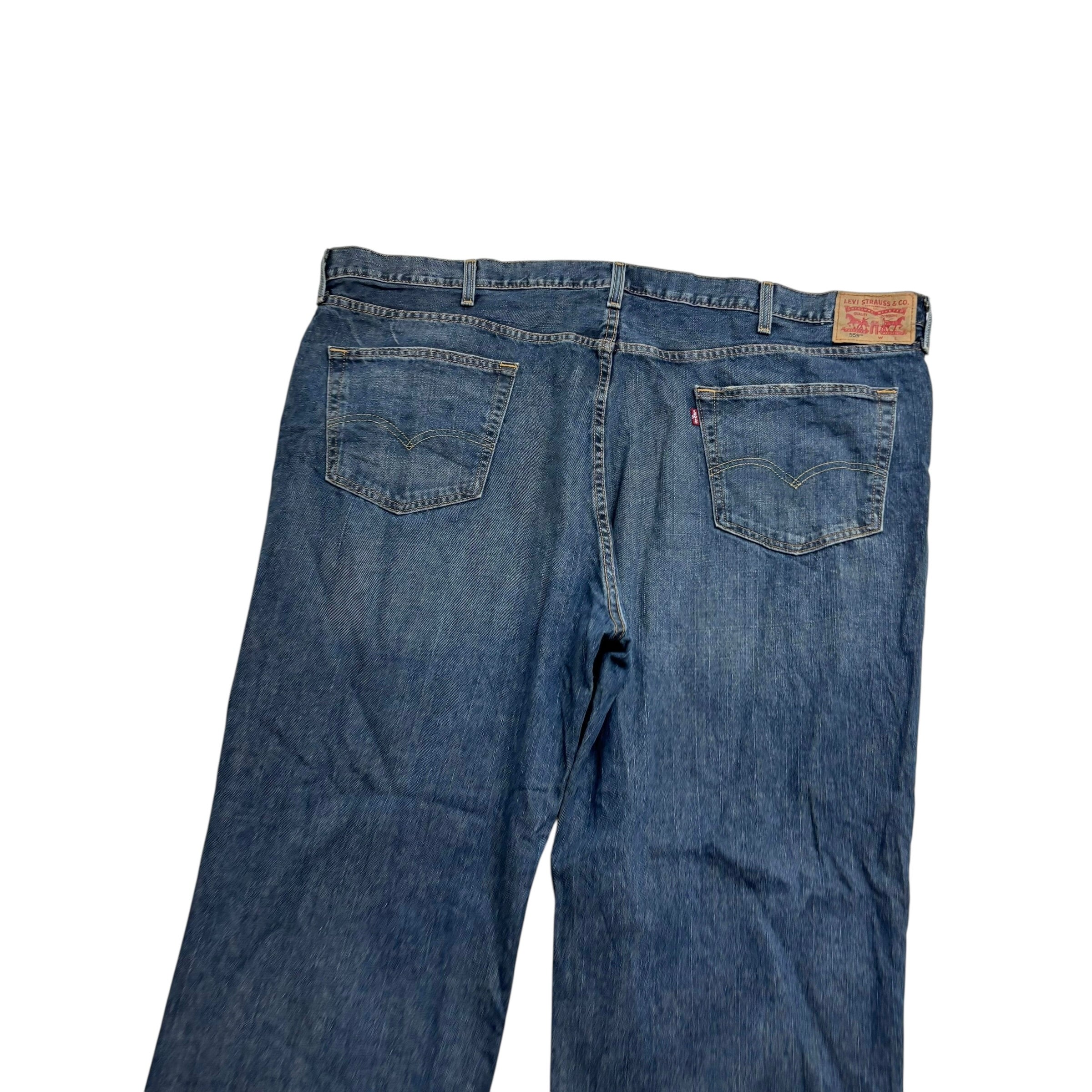 Levis 559 Jeans W50 L30 Mens Dark Blue Baggy Relaxed Straight Fit Denim (E)