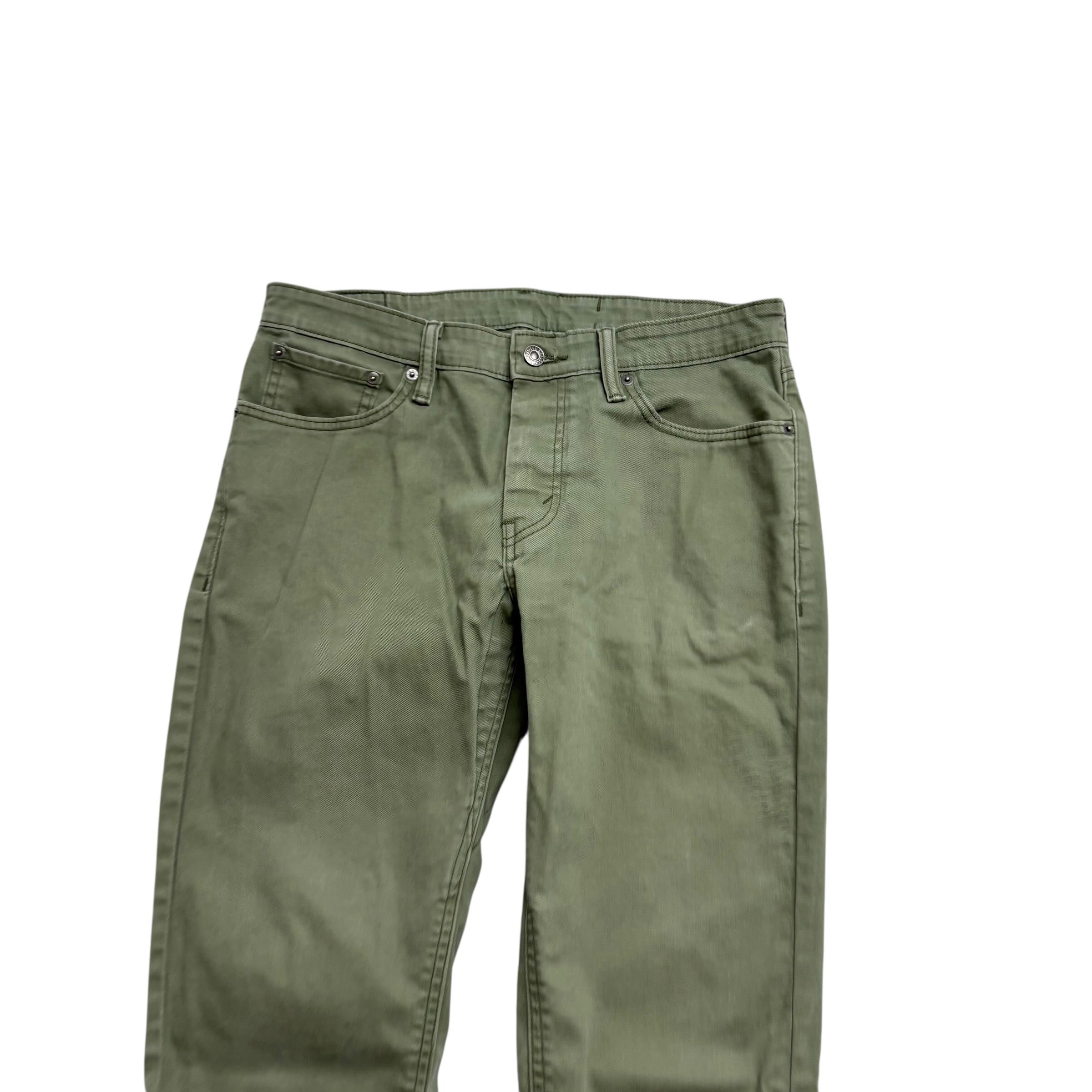 Levis 511 Commuter Trousers W32 L31 Mens Green Slim Fit Stretch Pants (E)