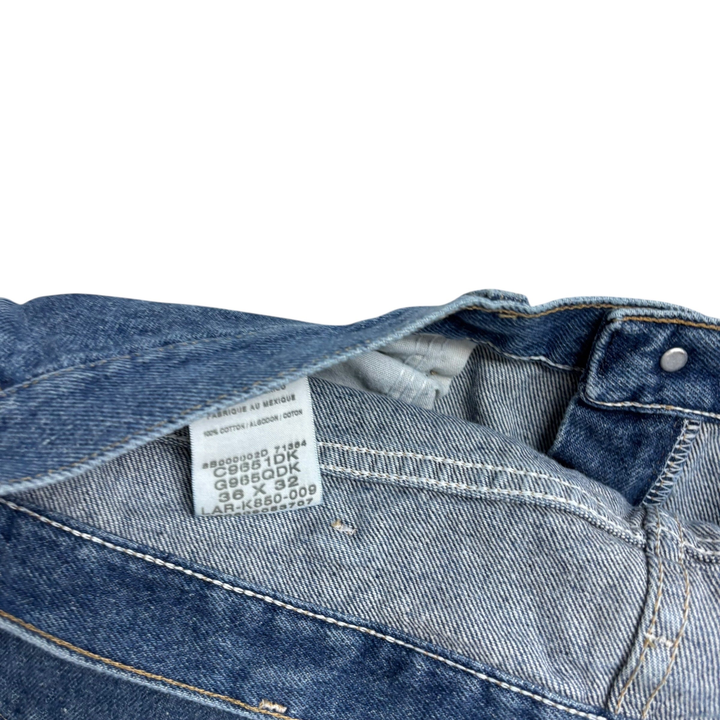 Wrangler Jeans W36 L31 Mens Mid Blue Regular Straight Fit Vintage Denim (F)