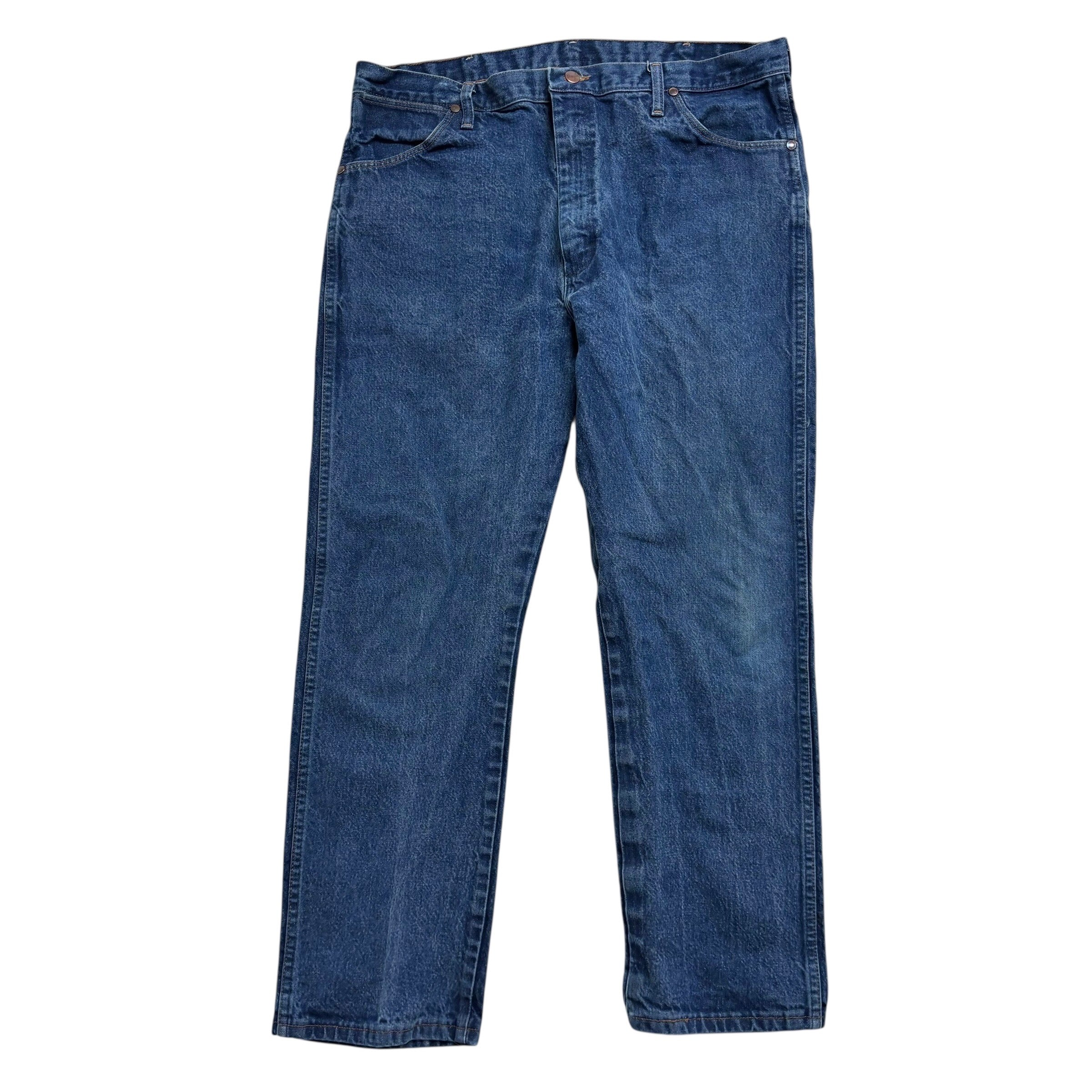 Wrangler Jeans Cowboy Cut W38 L30 Mens Mid Blue 13MWZ Original Fit Denim