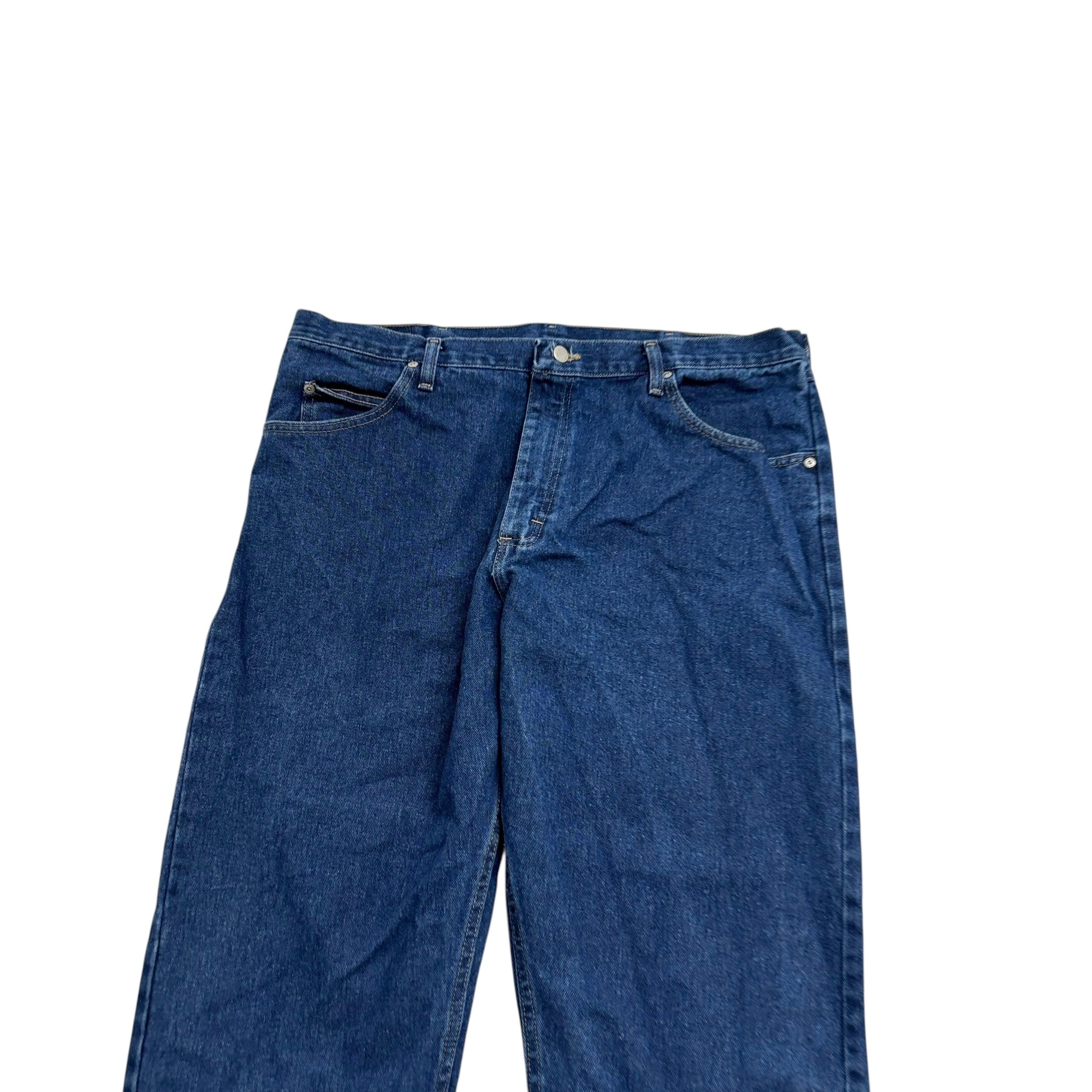 Wrangler Jeans W40 L30 Mens Dark Blue Relaxed Straight Fit Vintage Denim (E)