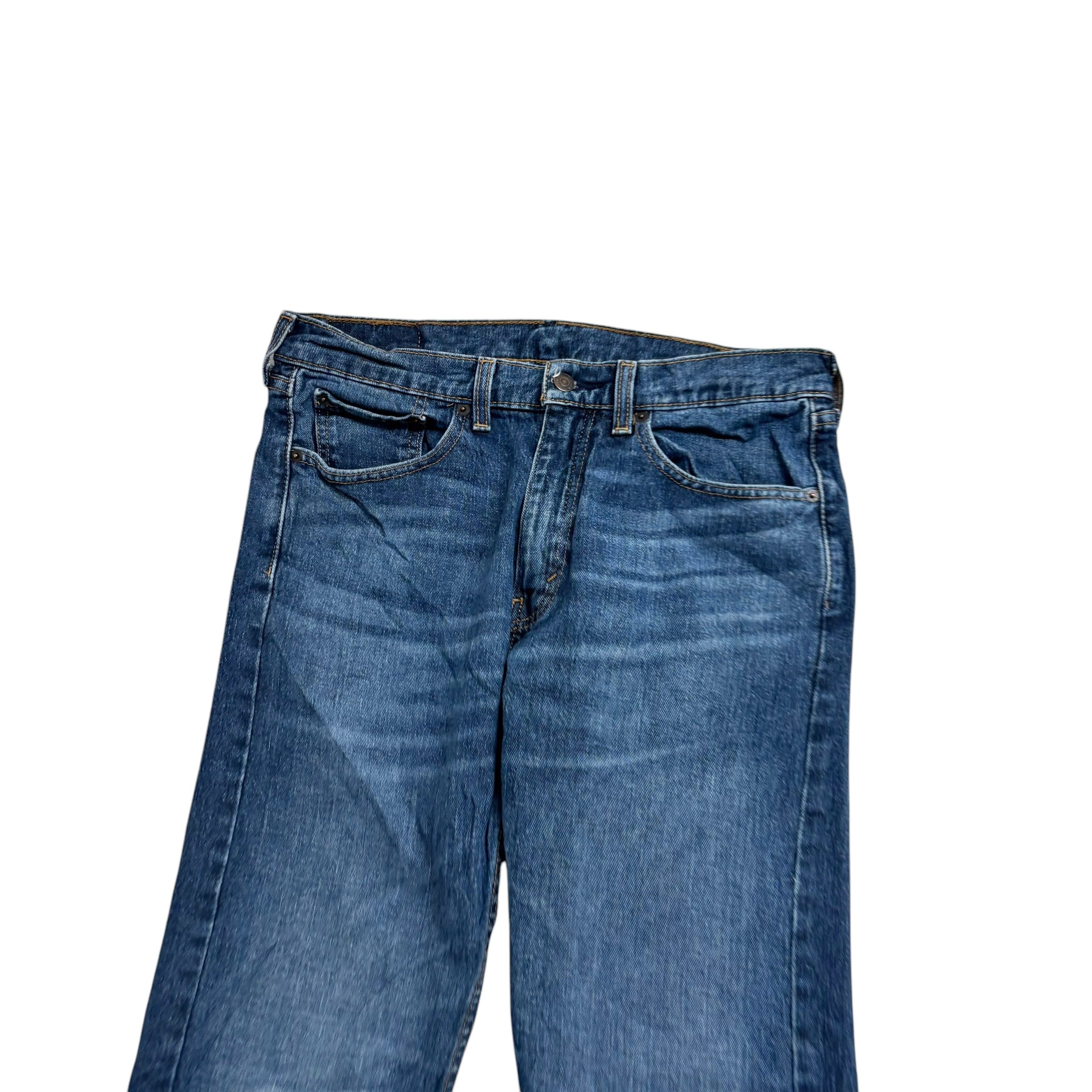 Levis 505 Jeans W32 L32 Mens Mid Blue Regular Straight Fit Stretch Denim