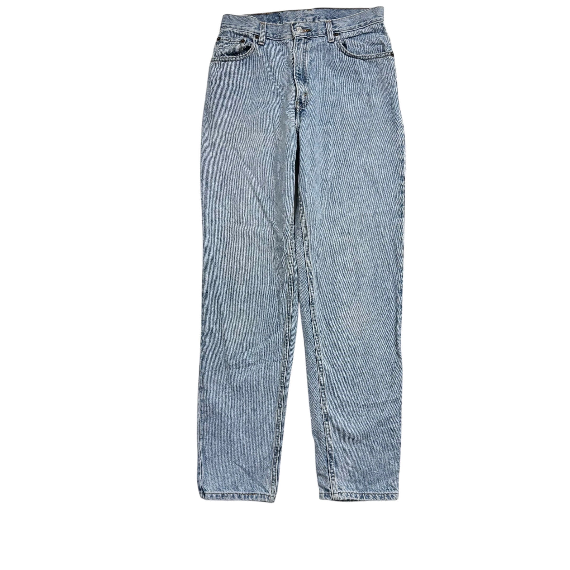 Levis 550 Jeans W29 L32 Womens Light Blue Relaxed Taper Mom Vintage Denim (E)