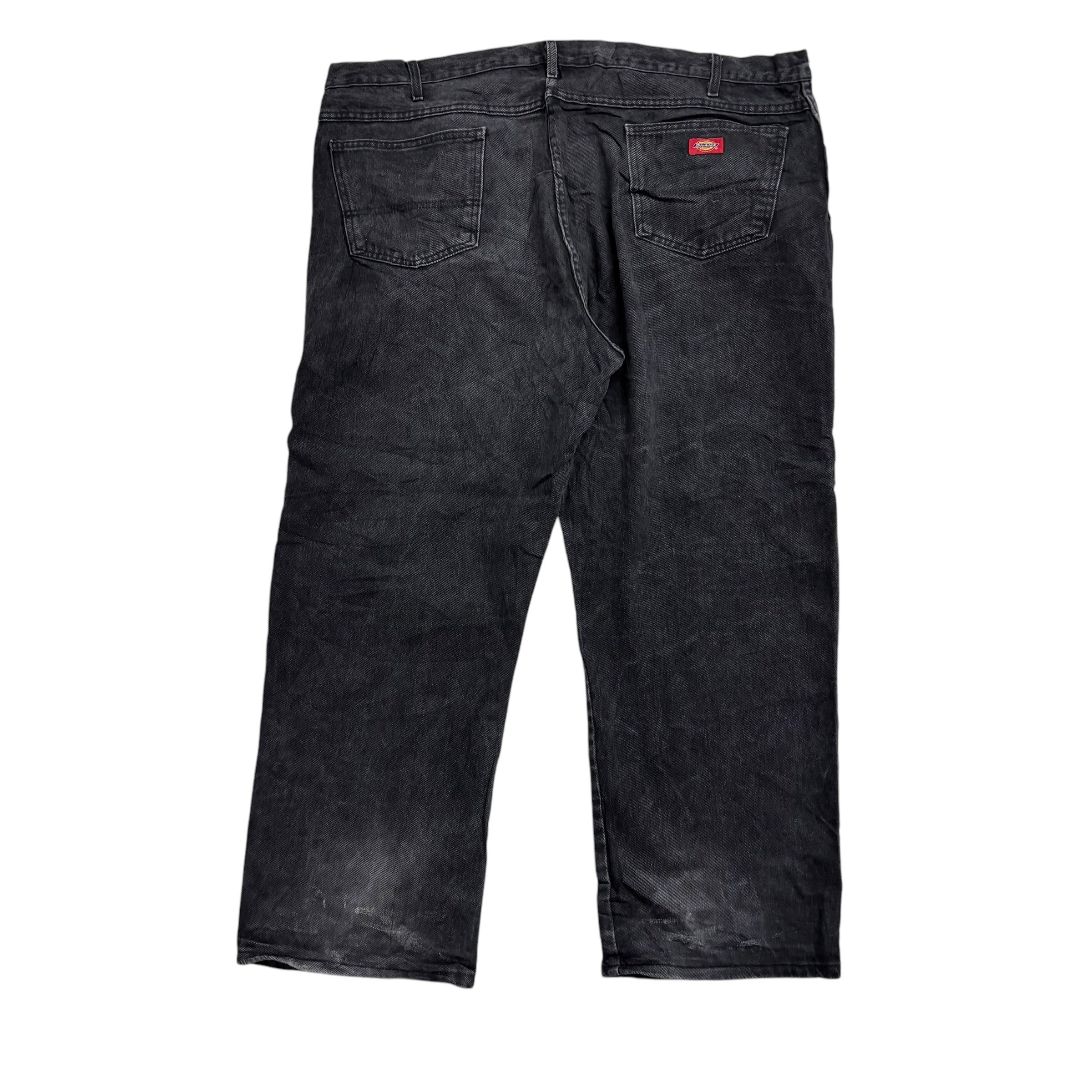 Dickies Jeans W46 L30 Mens Black Relaxed Straight Fit Denim (F)