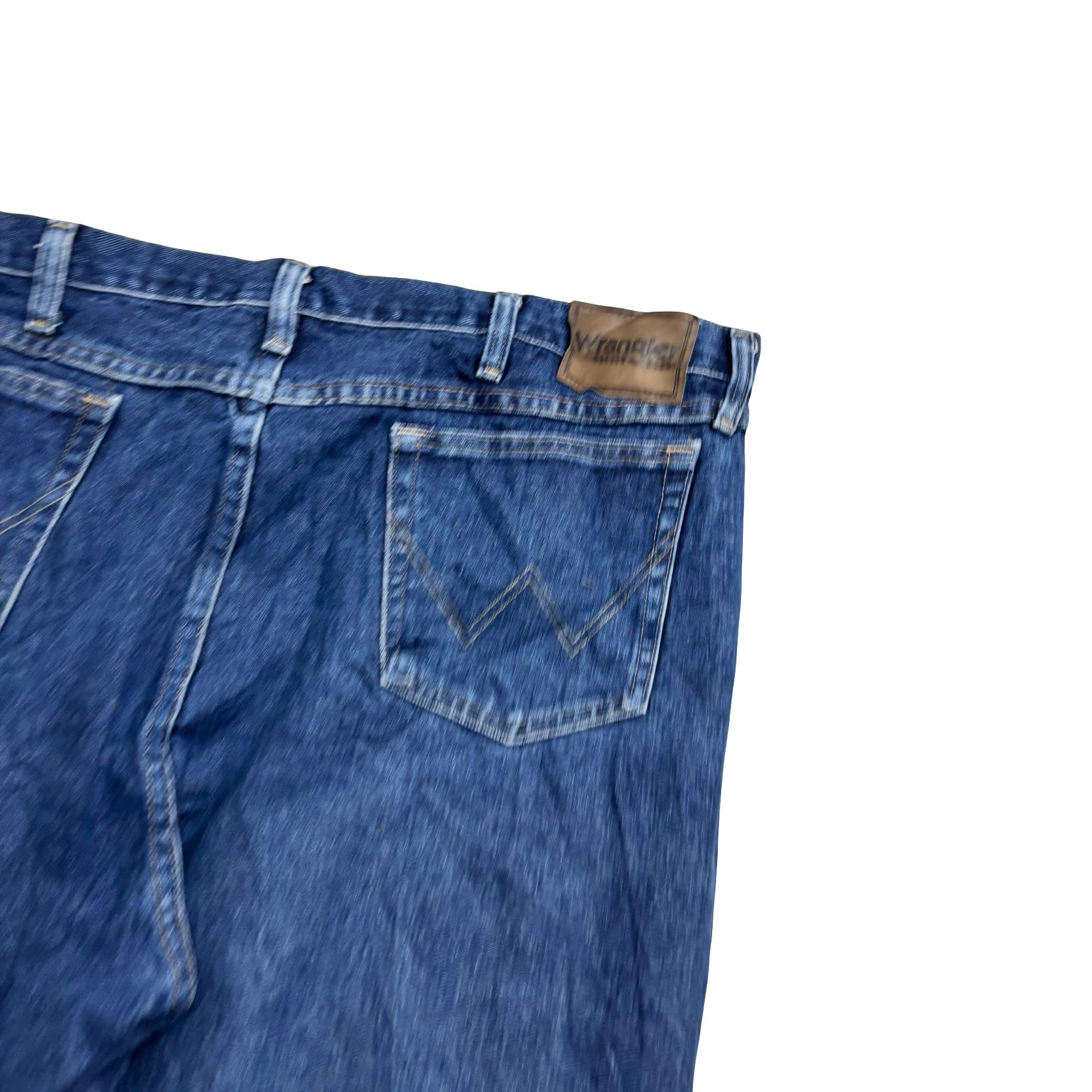 Wrangler Jeans W42 L27 Mens Dark Blue Relaxed Straight Fit Vintage Denim (E)