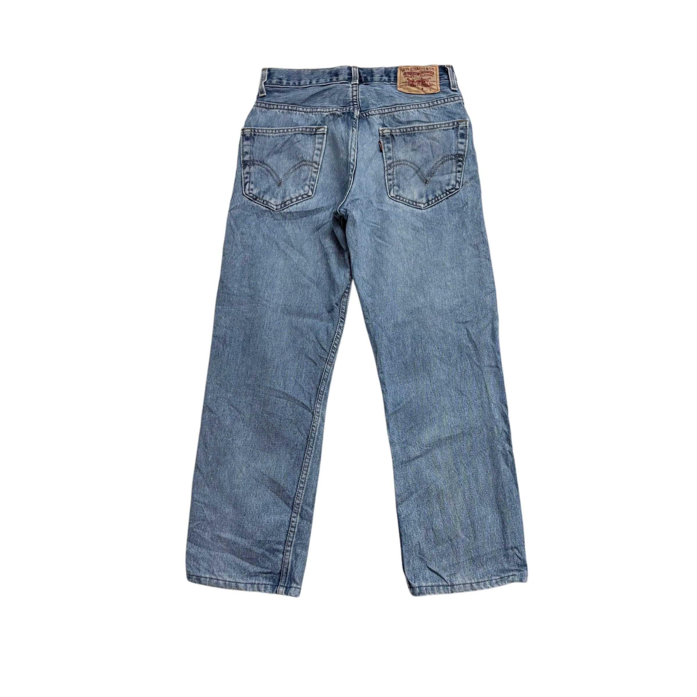 Levis Jeans W28 L28 Mens Light Blue Regular Straight Fit Vintage Denim