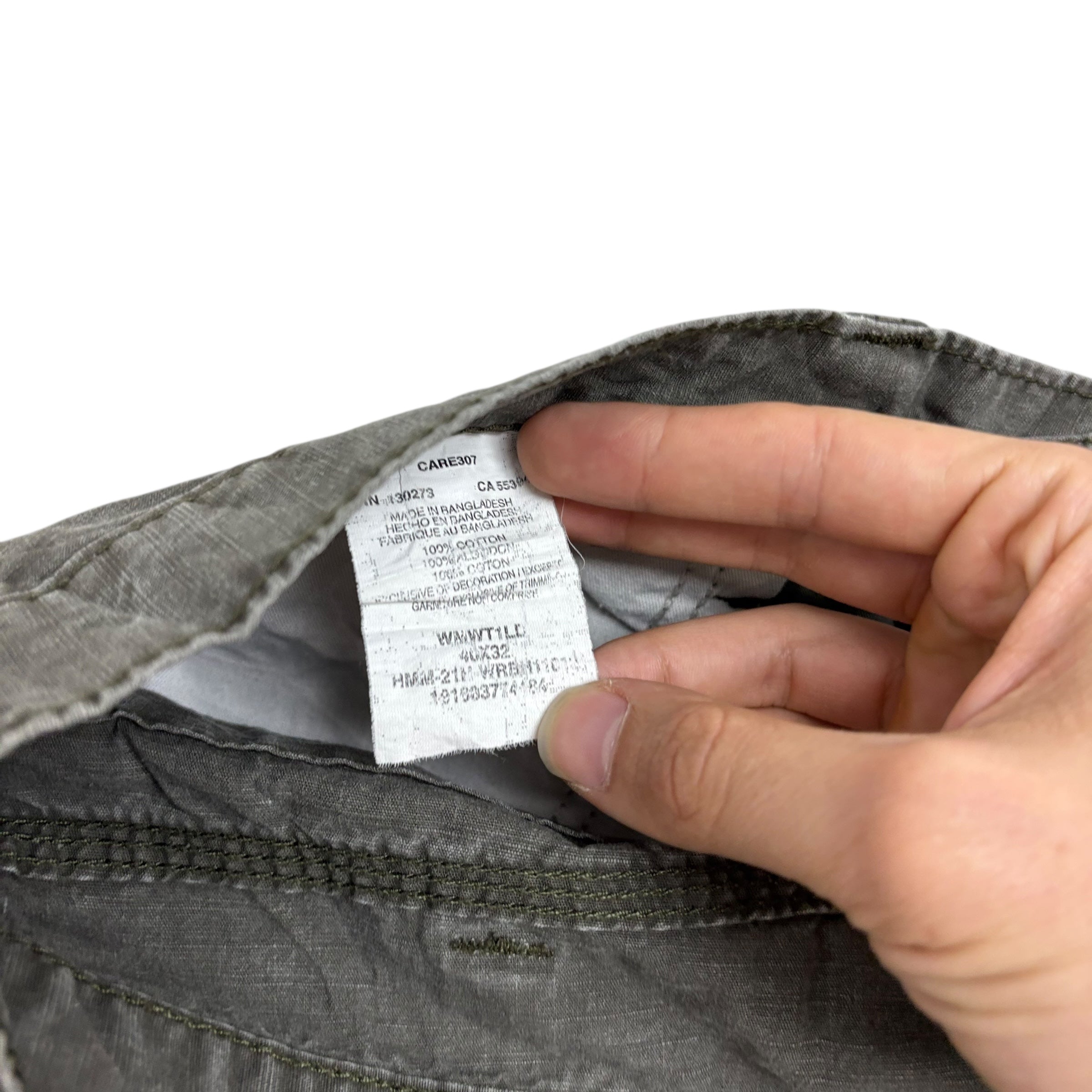 Wrangler Carpenter Pants W38 L32 Mens Olive Relaxed Straight Fit Cargo Trousers