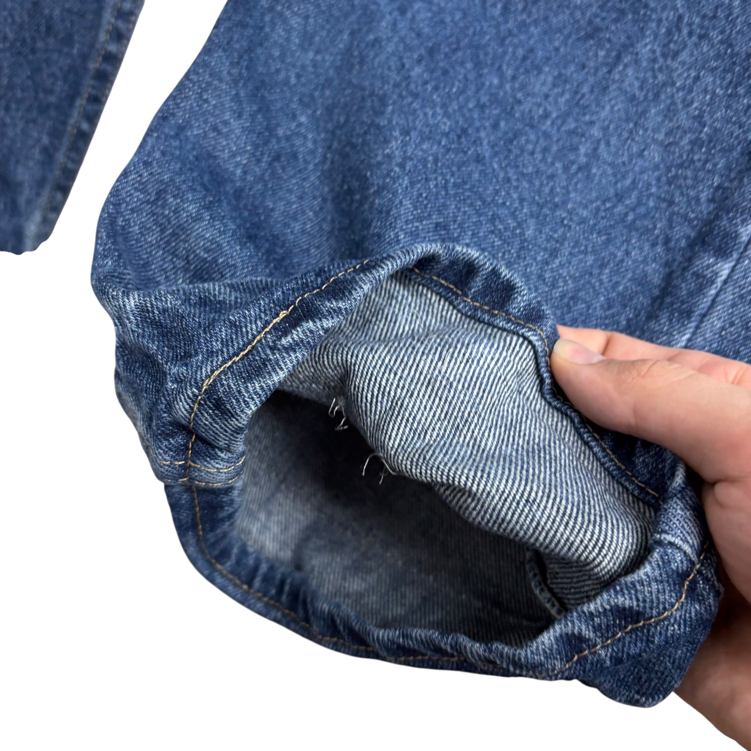 Wrangler Jeans W40 L30 Mens Mid Blue Relaxed Straight Fit Denim