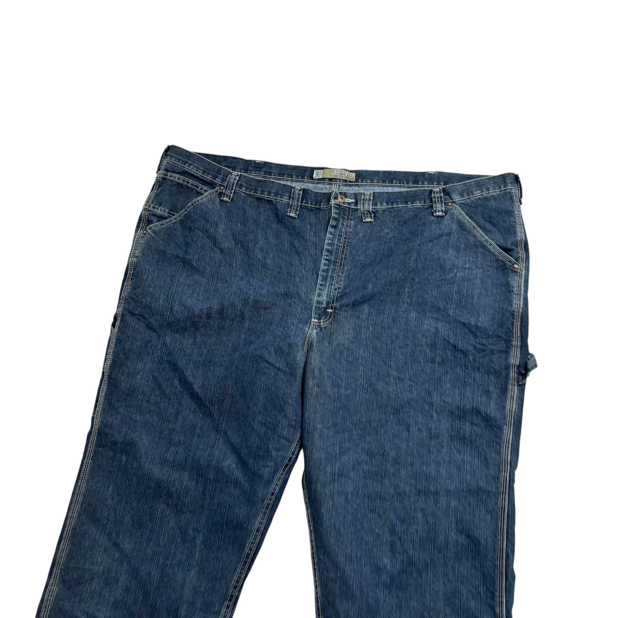 Lee Carpenter Jeans W56 L30 Mens Dark Blue Relaxed Straight Fit Denim (E)