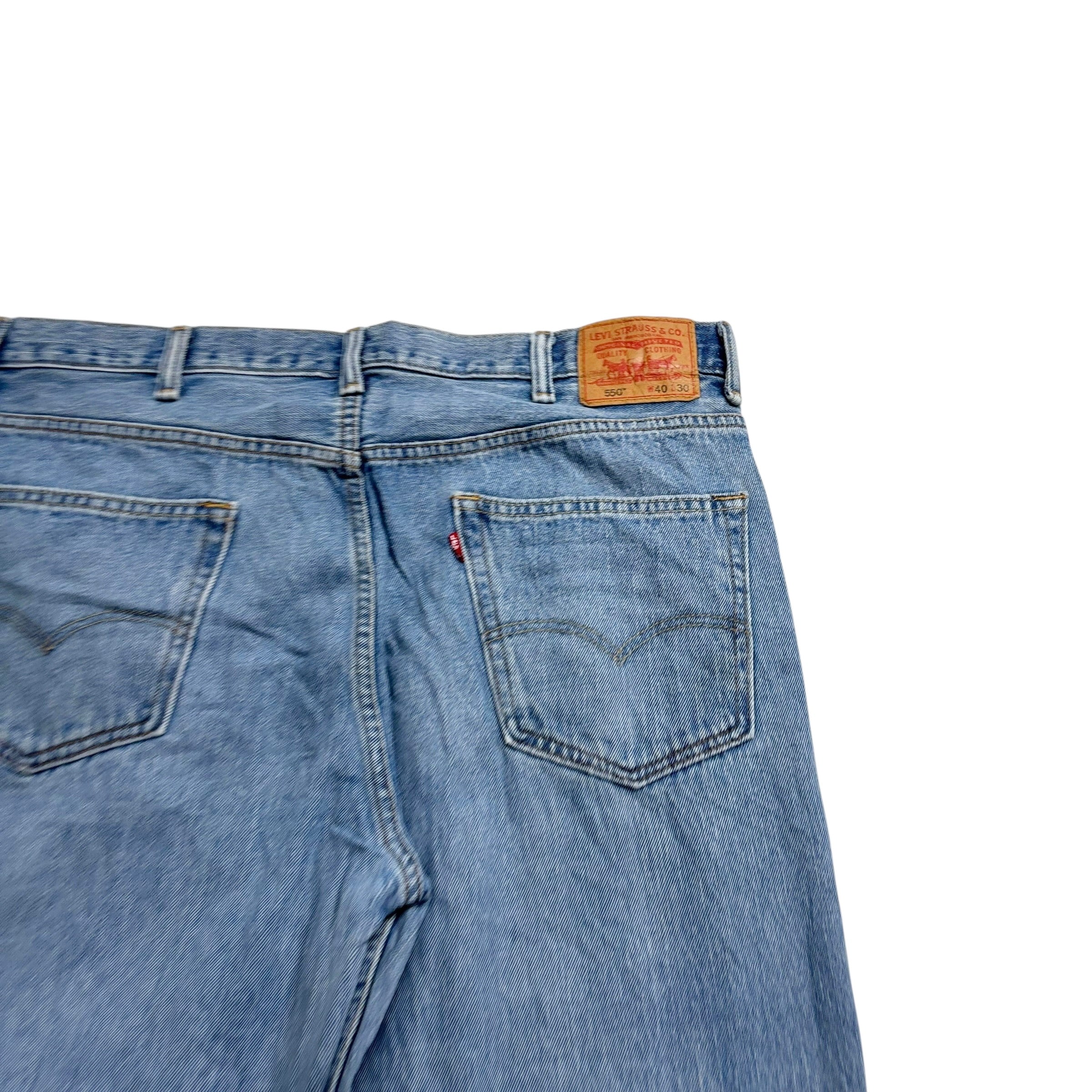 Levis 550 Jeans W40 L30 Mens Light Blue Baggy Relaxed Straight Fit Vintage (E)